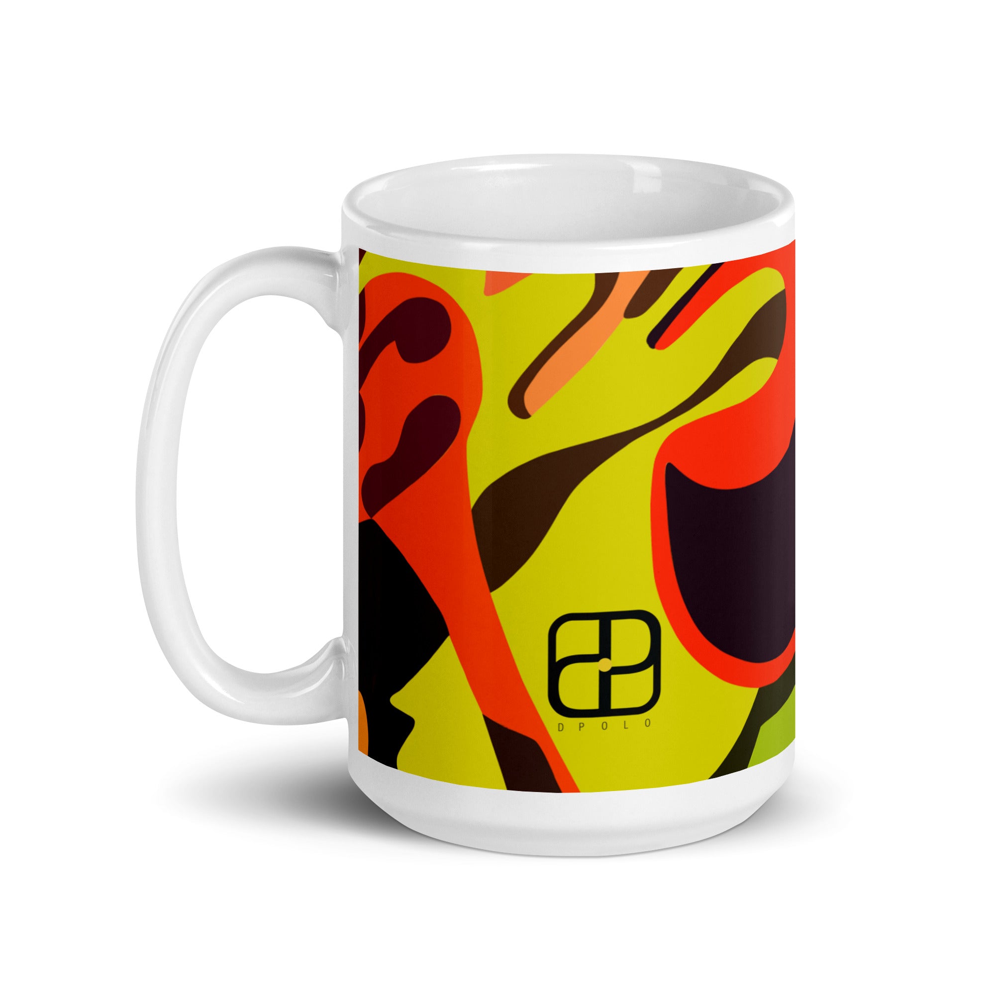 White glossy mug