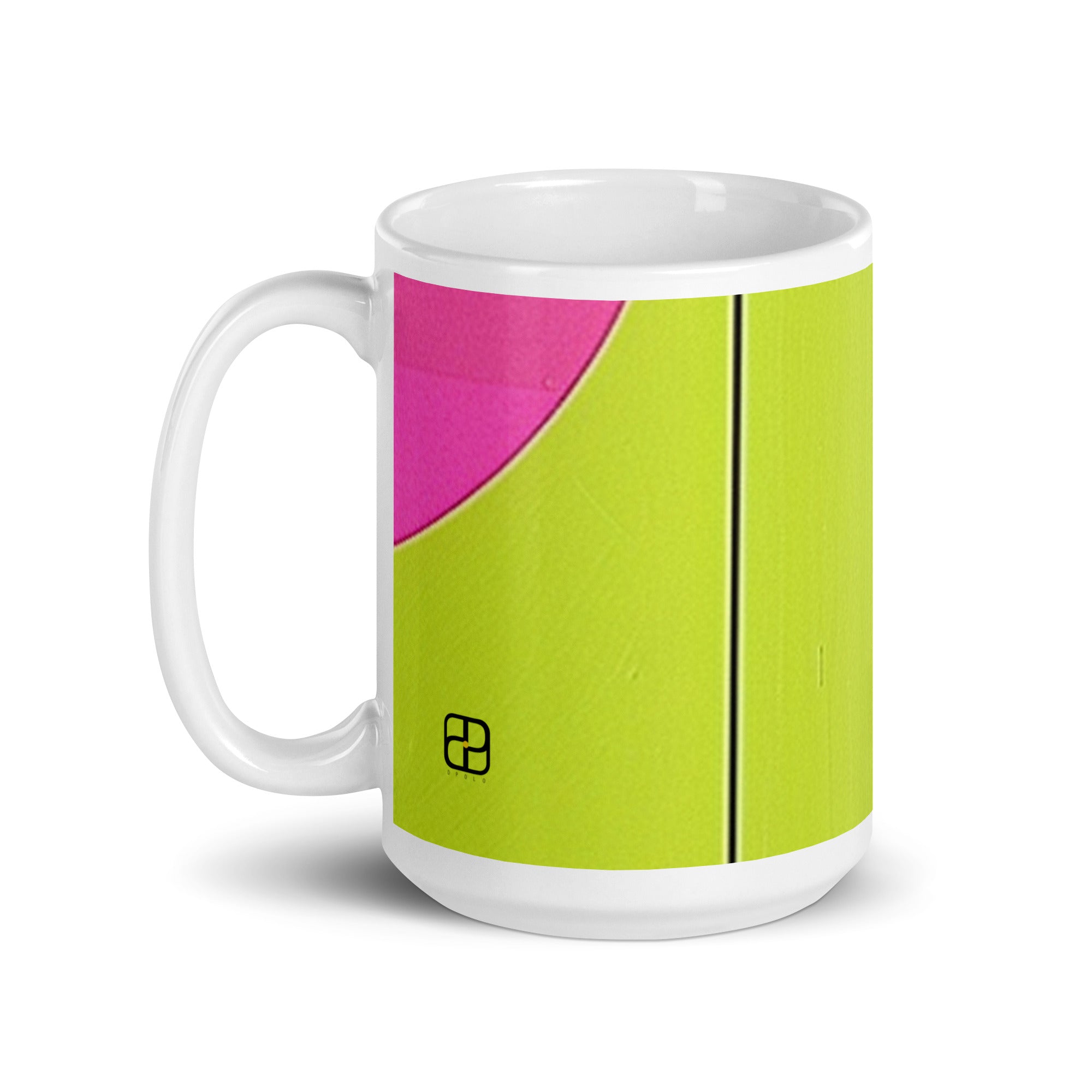 White glossy mug