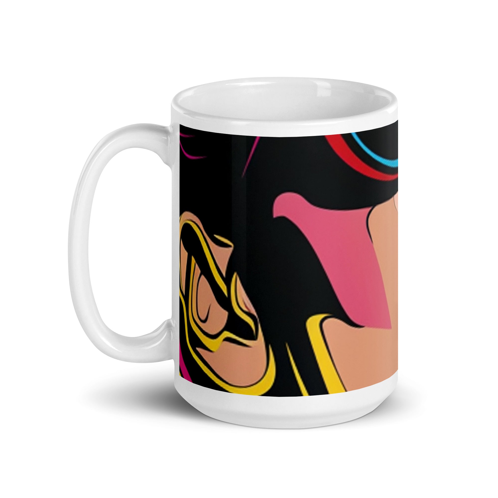 White glossy mug