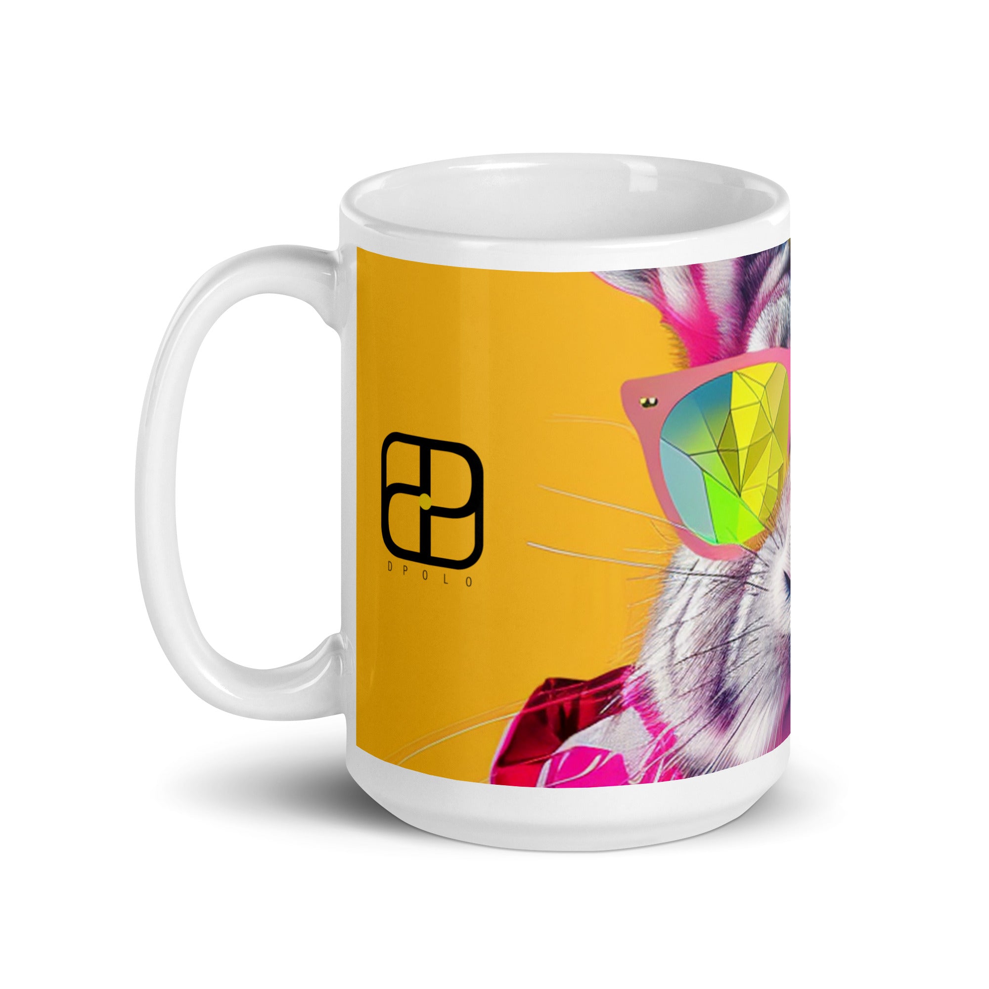 White glossy mug