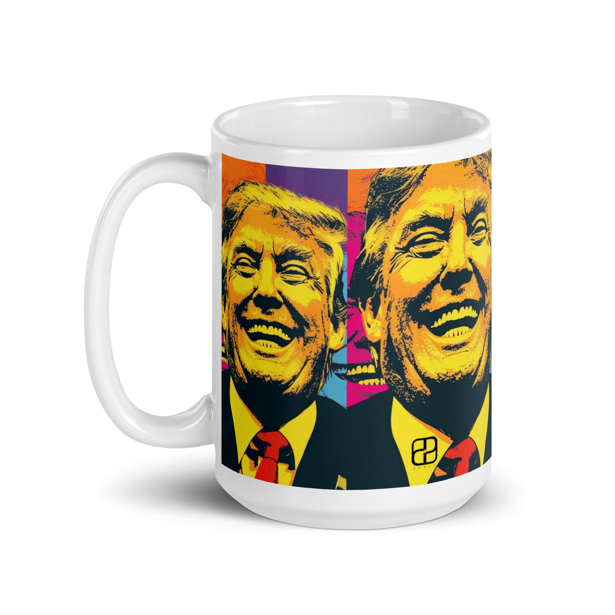 White glossy mug
