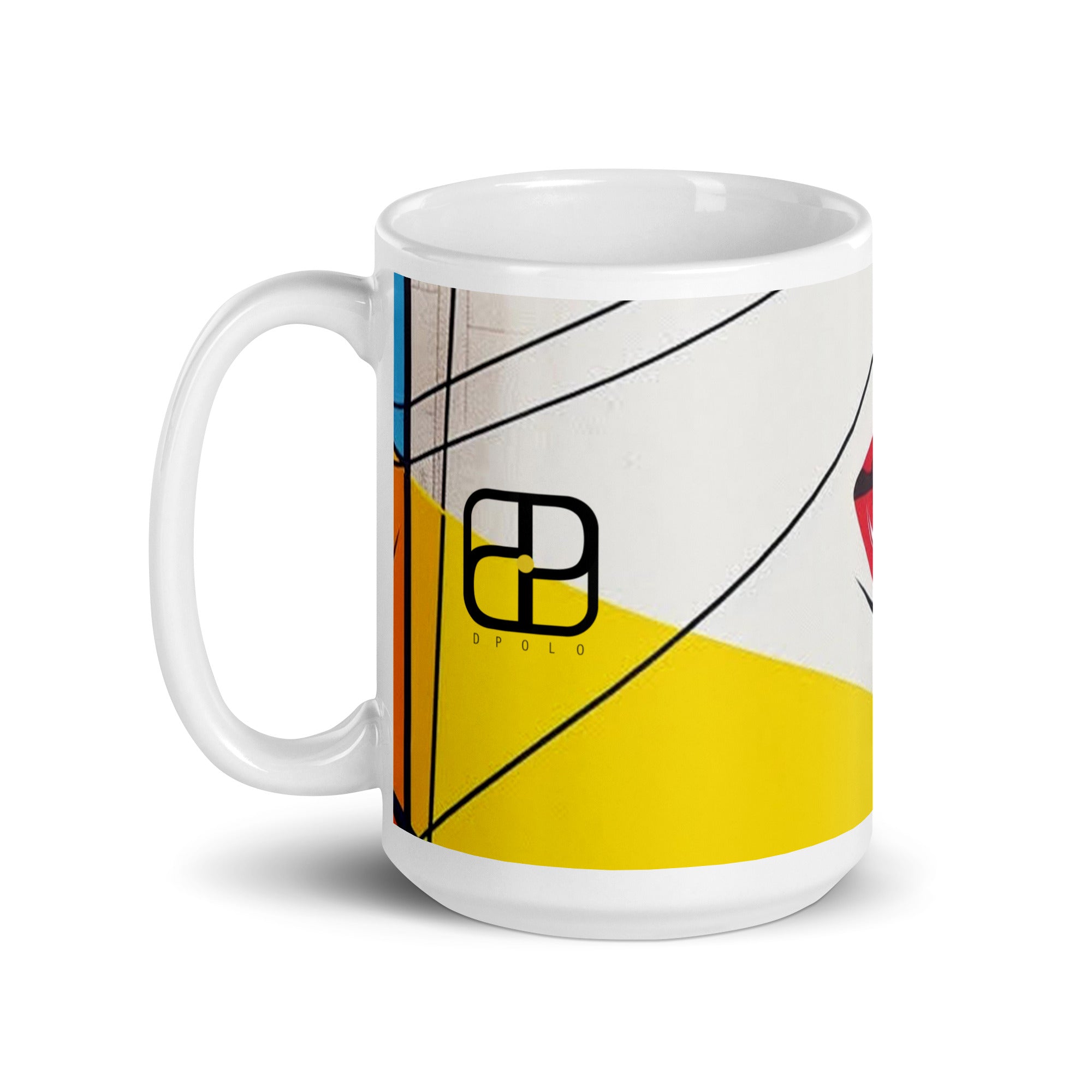 White glossy mug