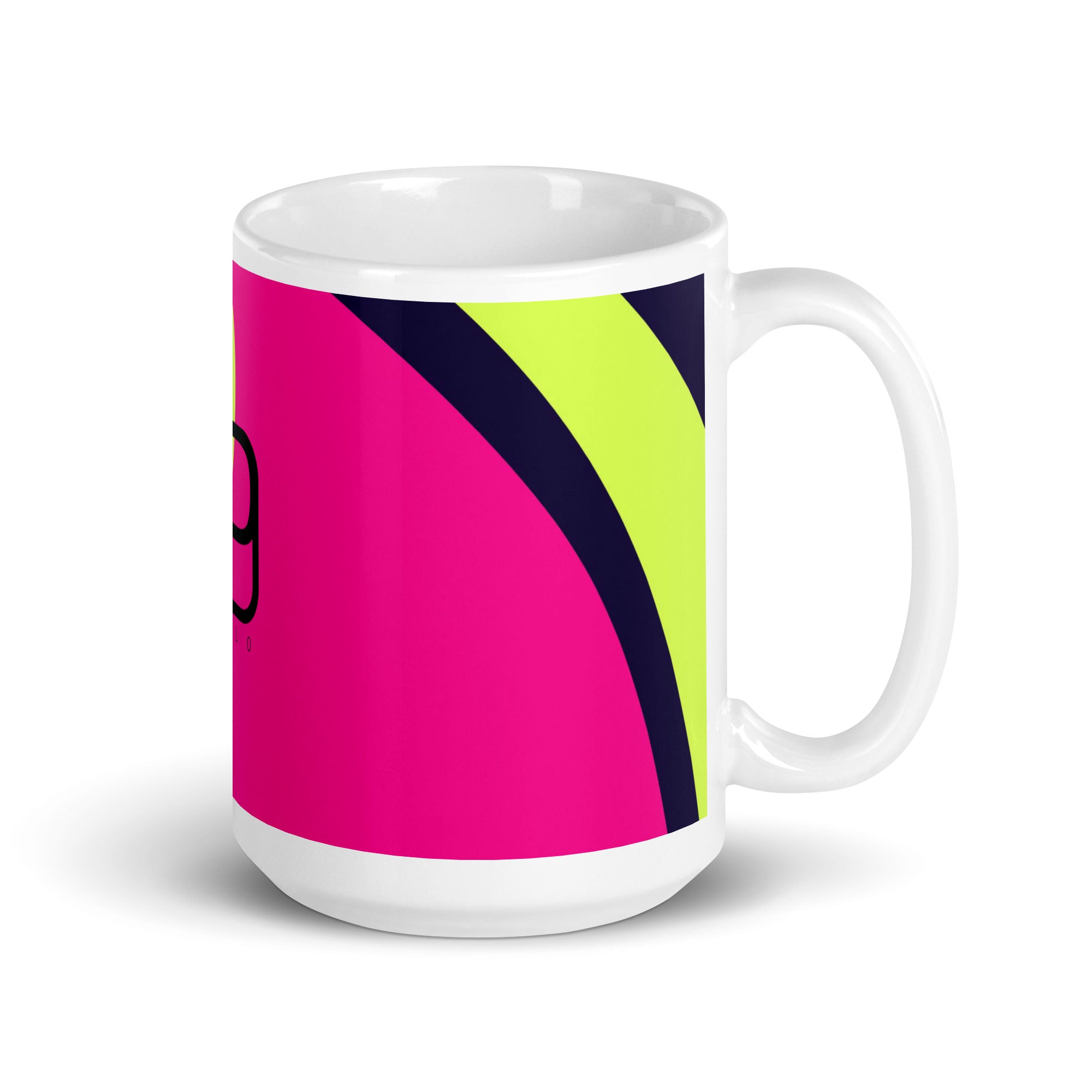 White glossy mug