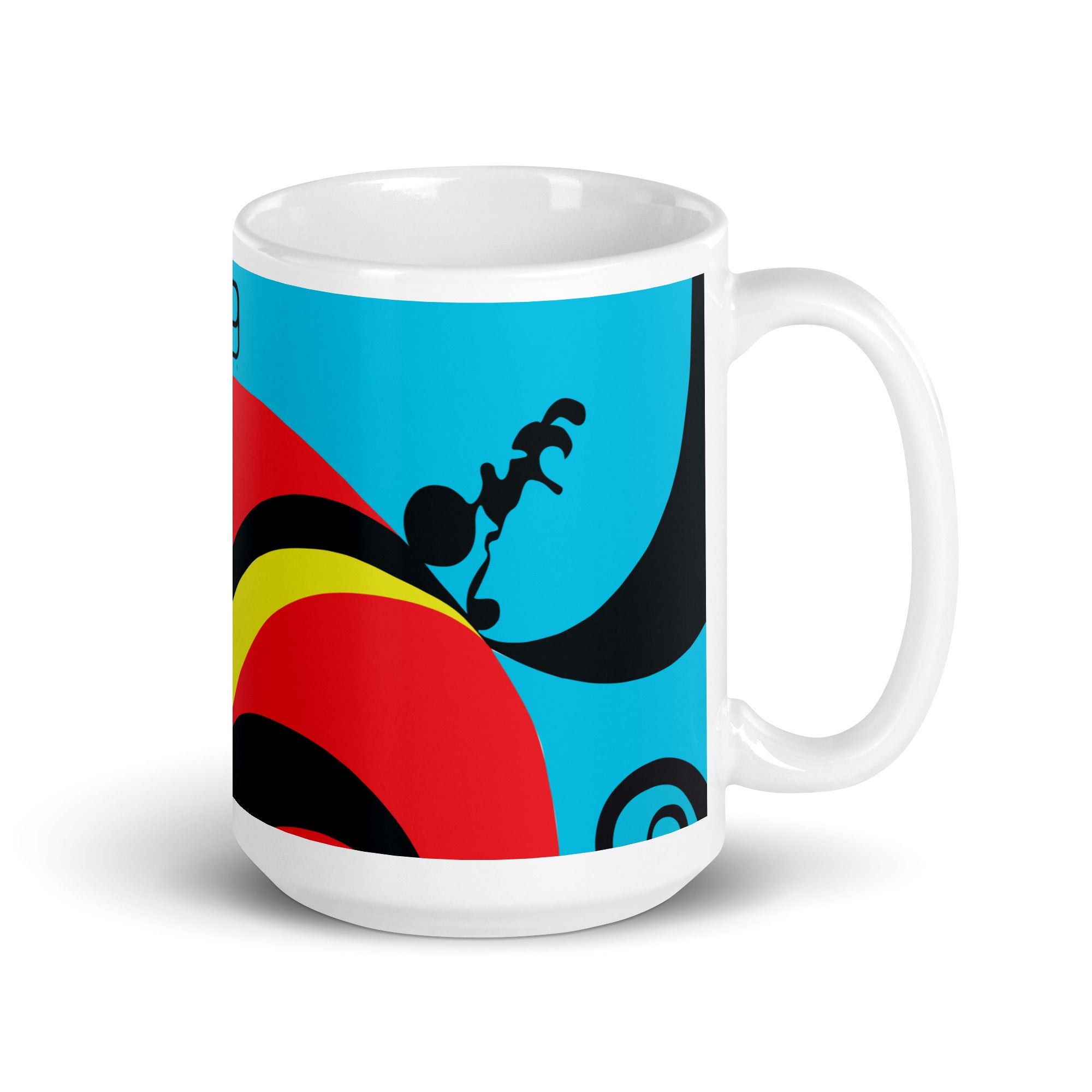 White glossy mug