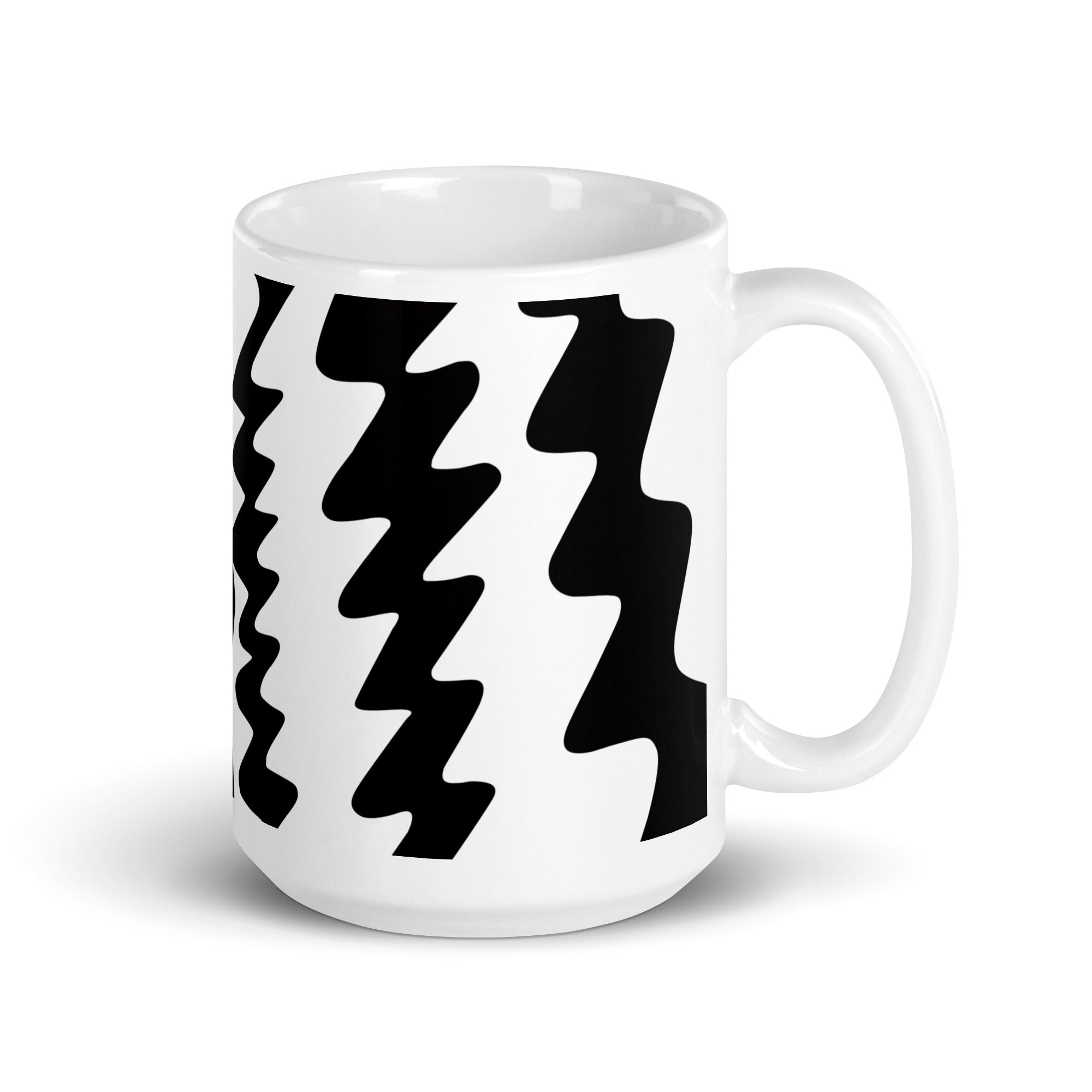 White glossy mug