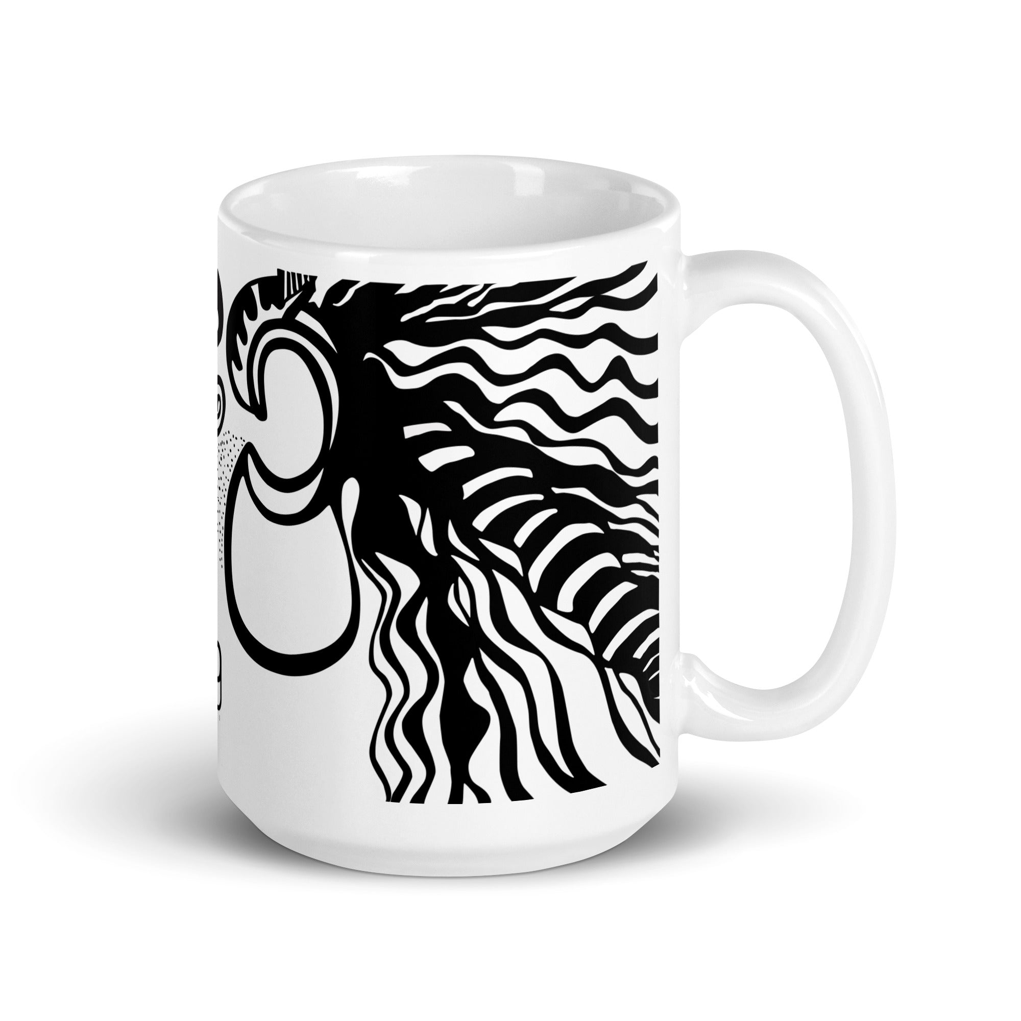 White glossy mug