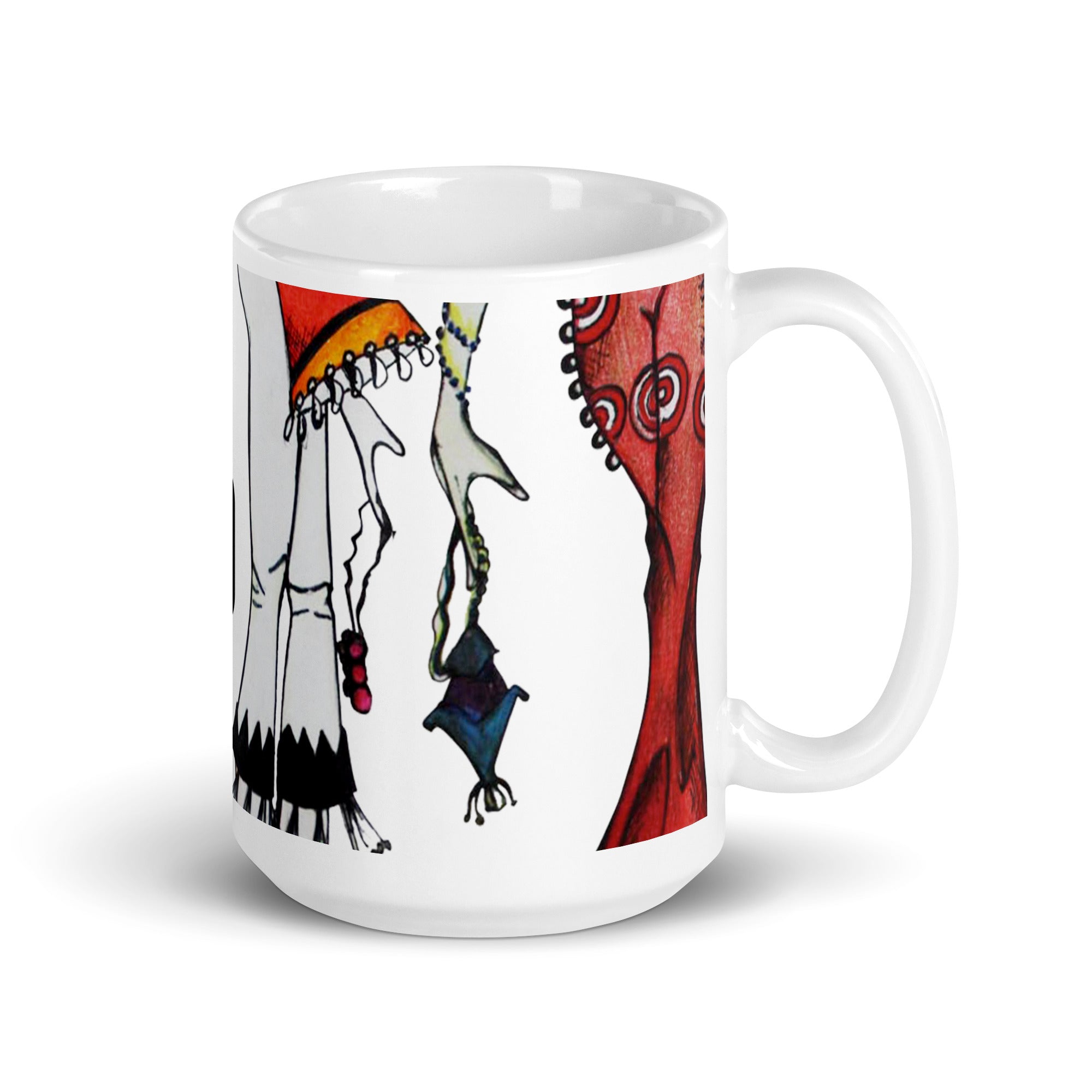 White glossy mug