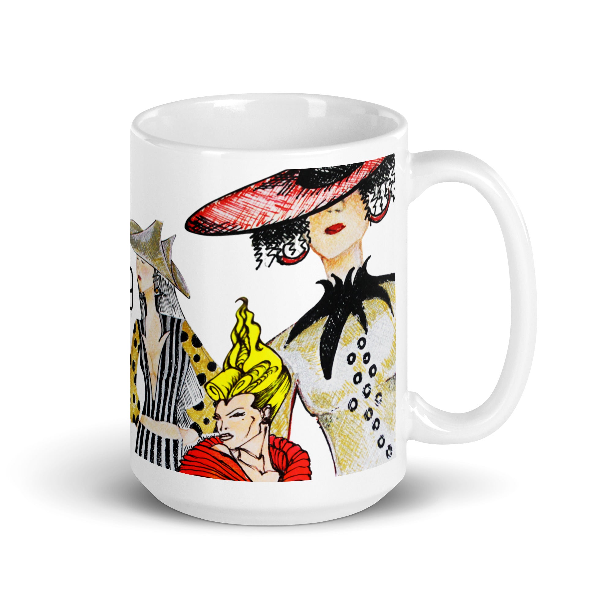 White glossy mug