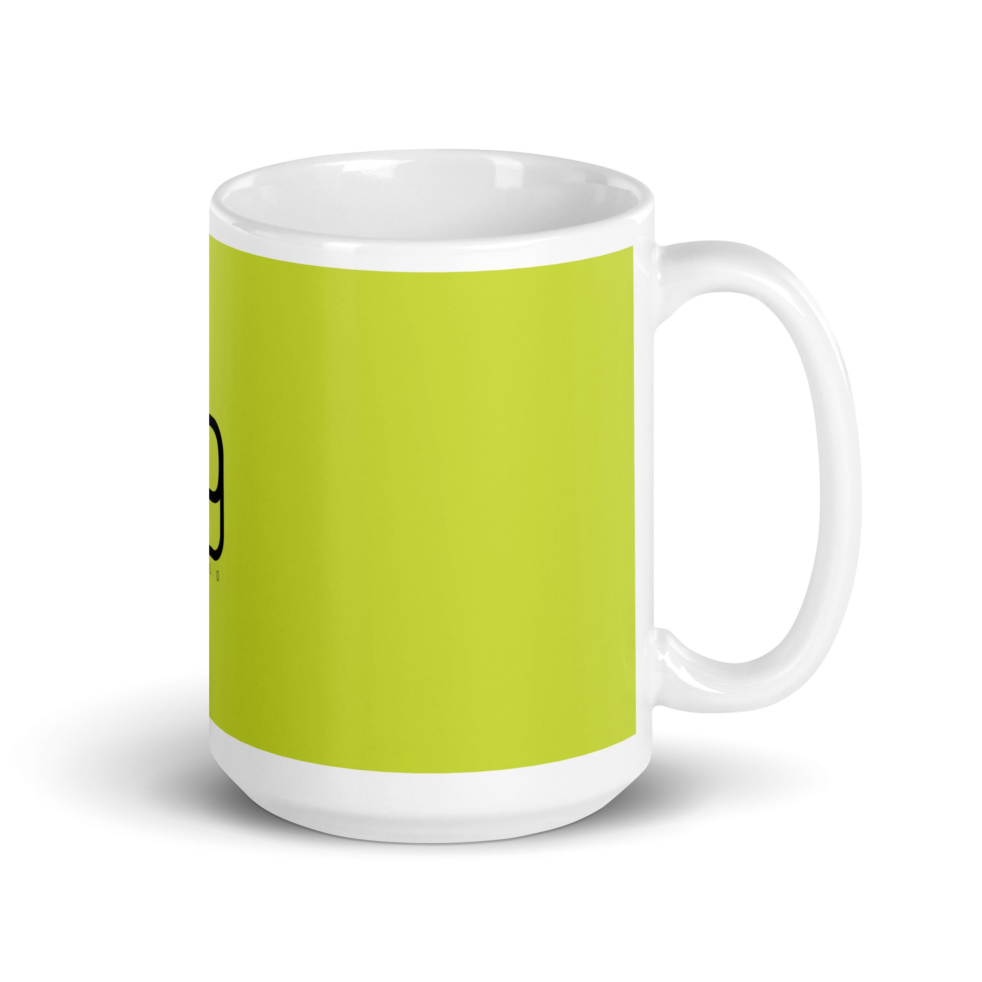 White glossy mug