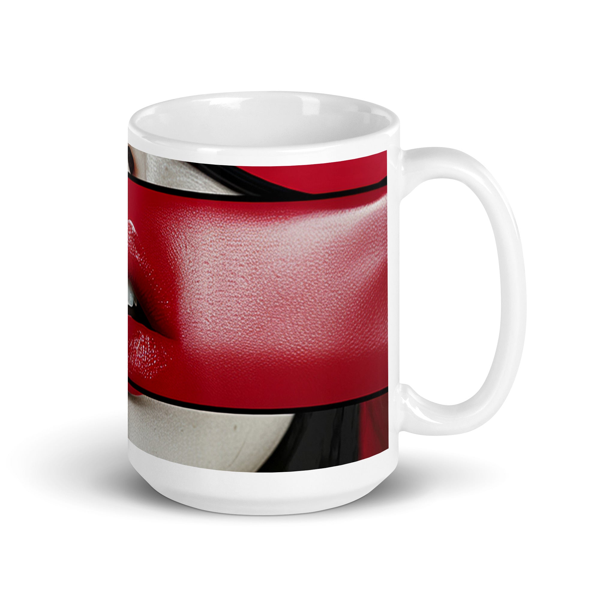 White glossy mug