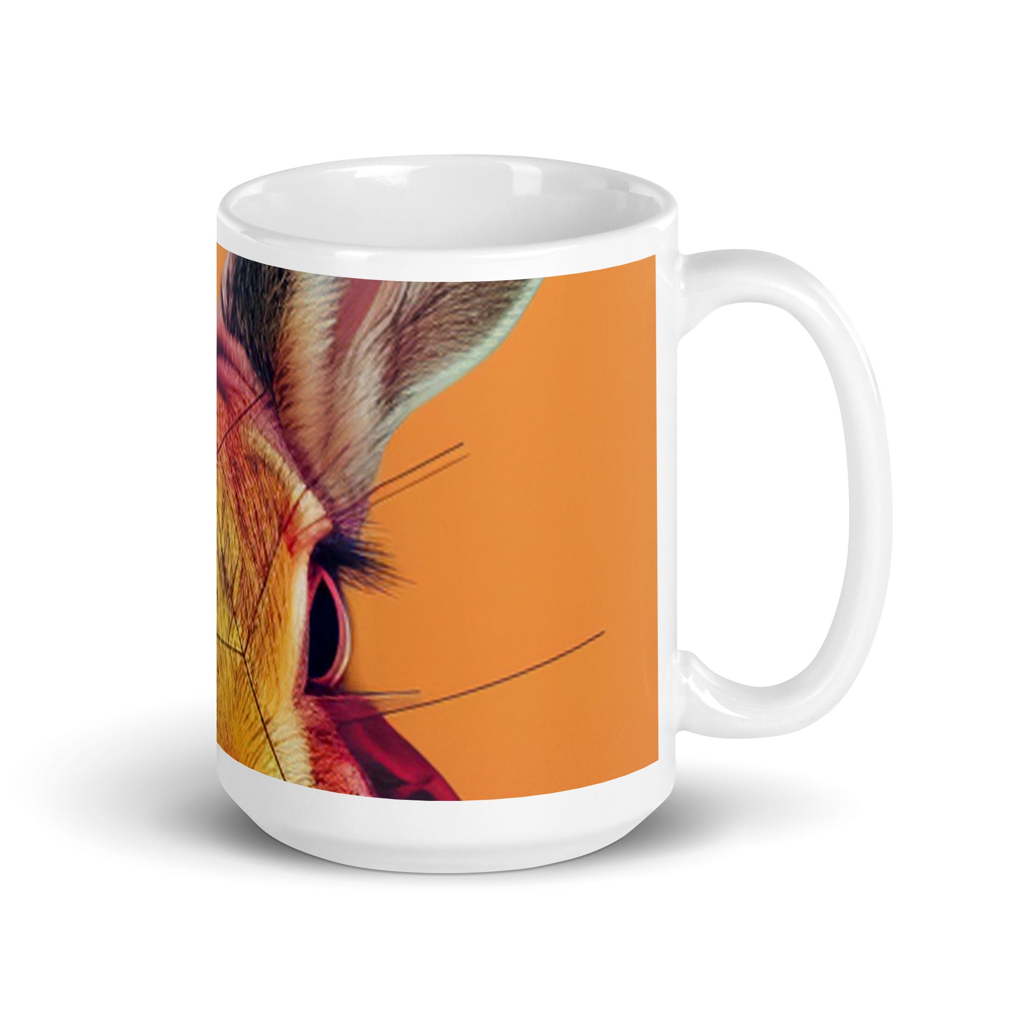 White glossy mug