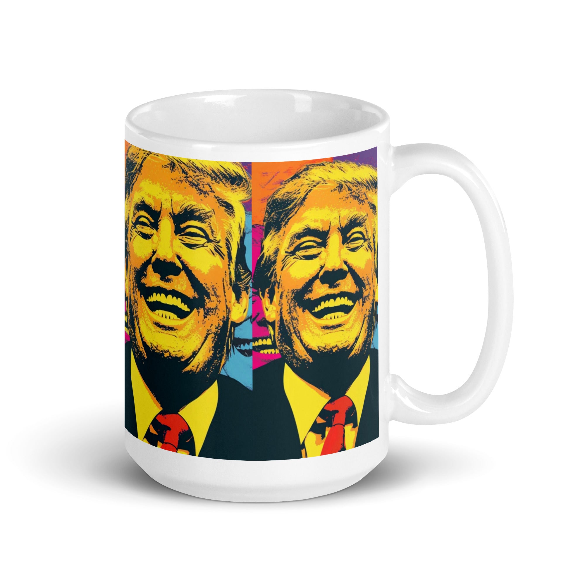 White glossy mug