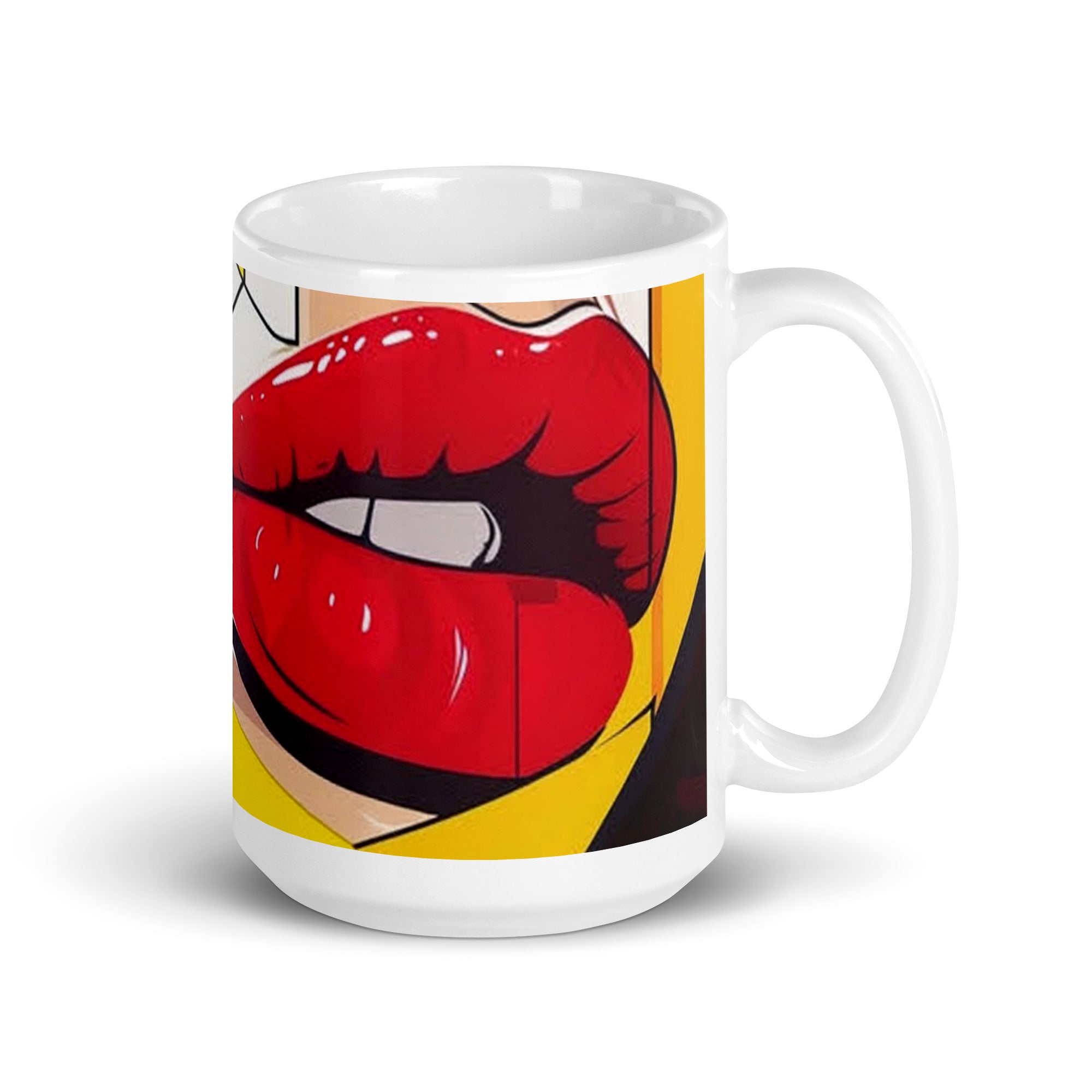 White glossy mug