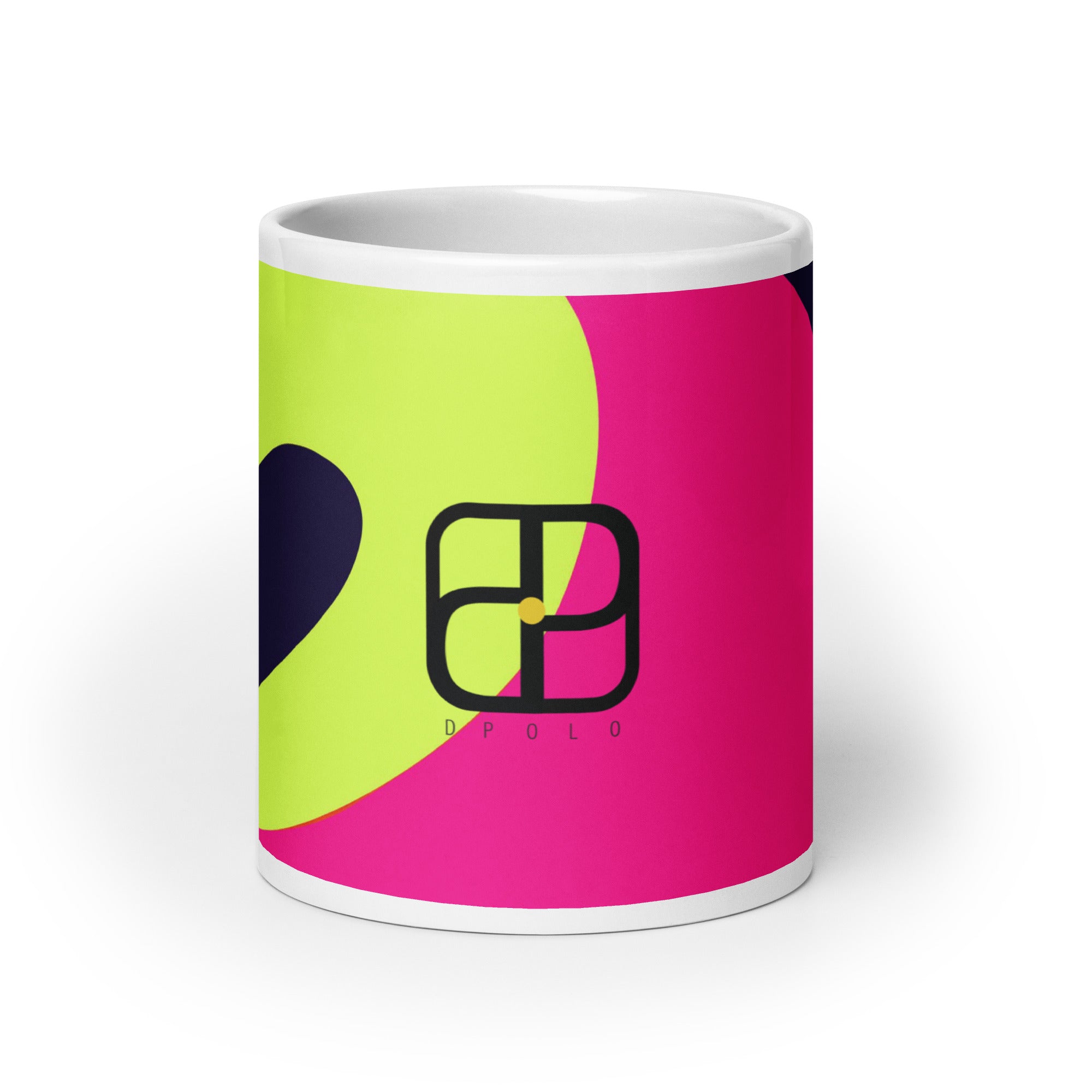 White glossy mug