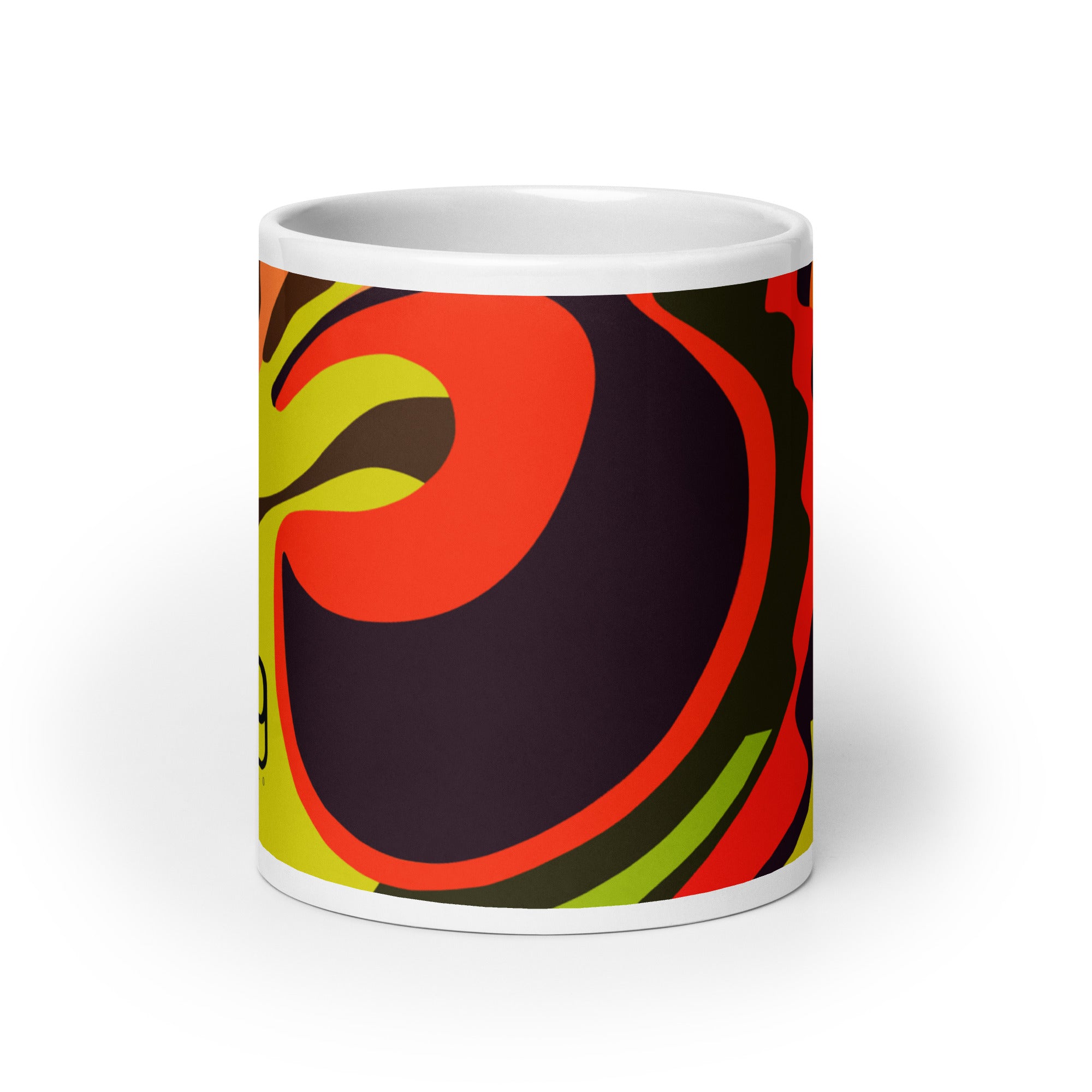White glossy mug