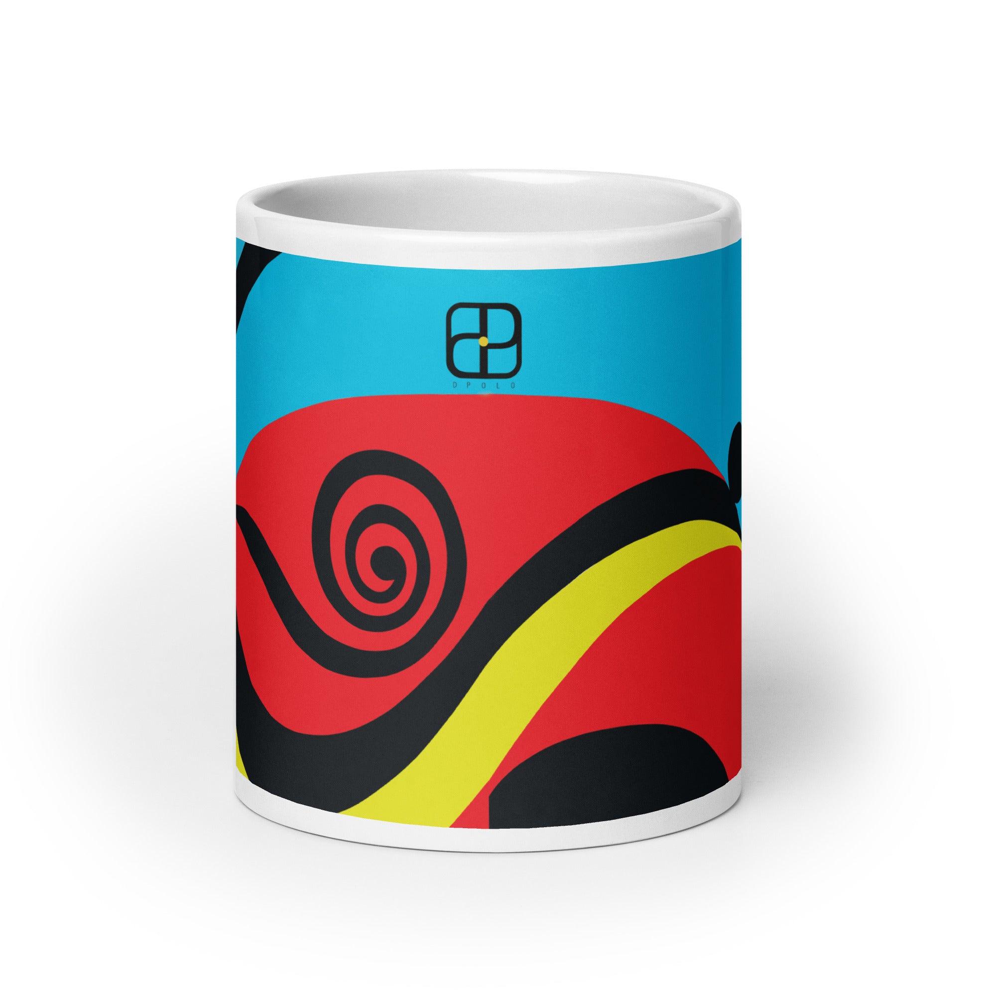 White glossy mug