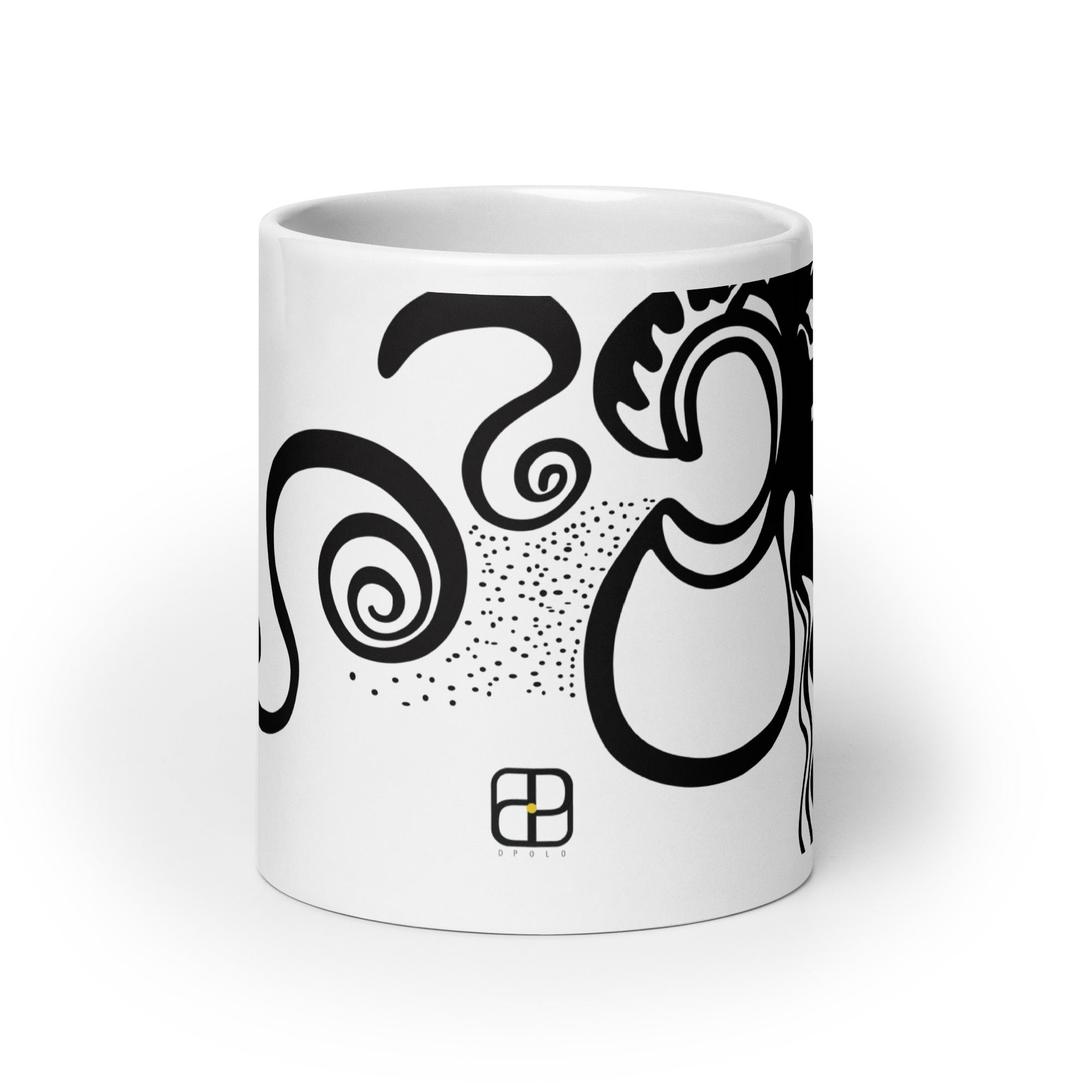 White glossy mug