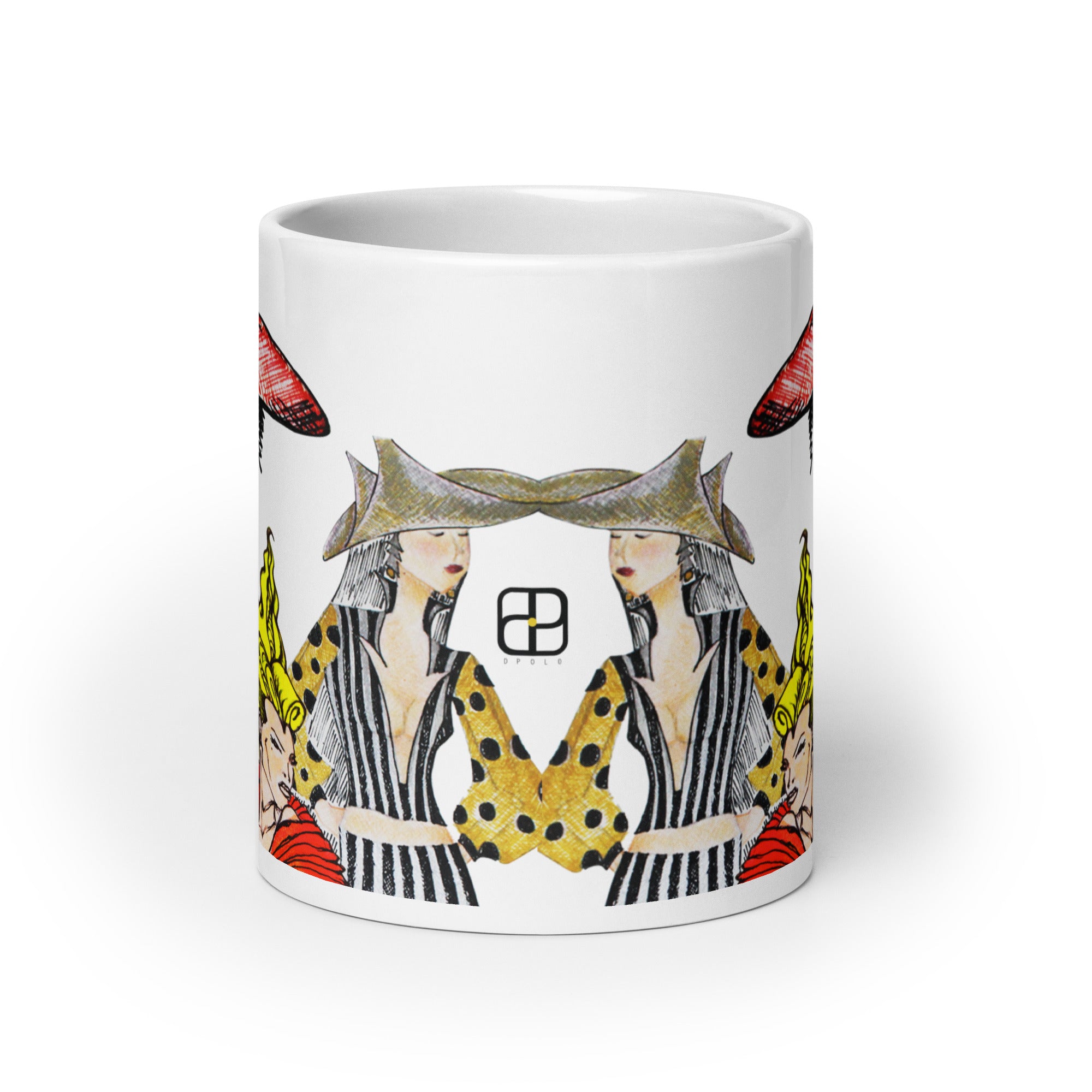 White glossy mug