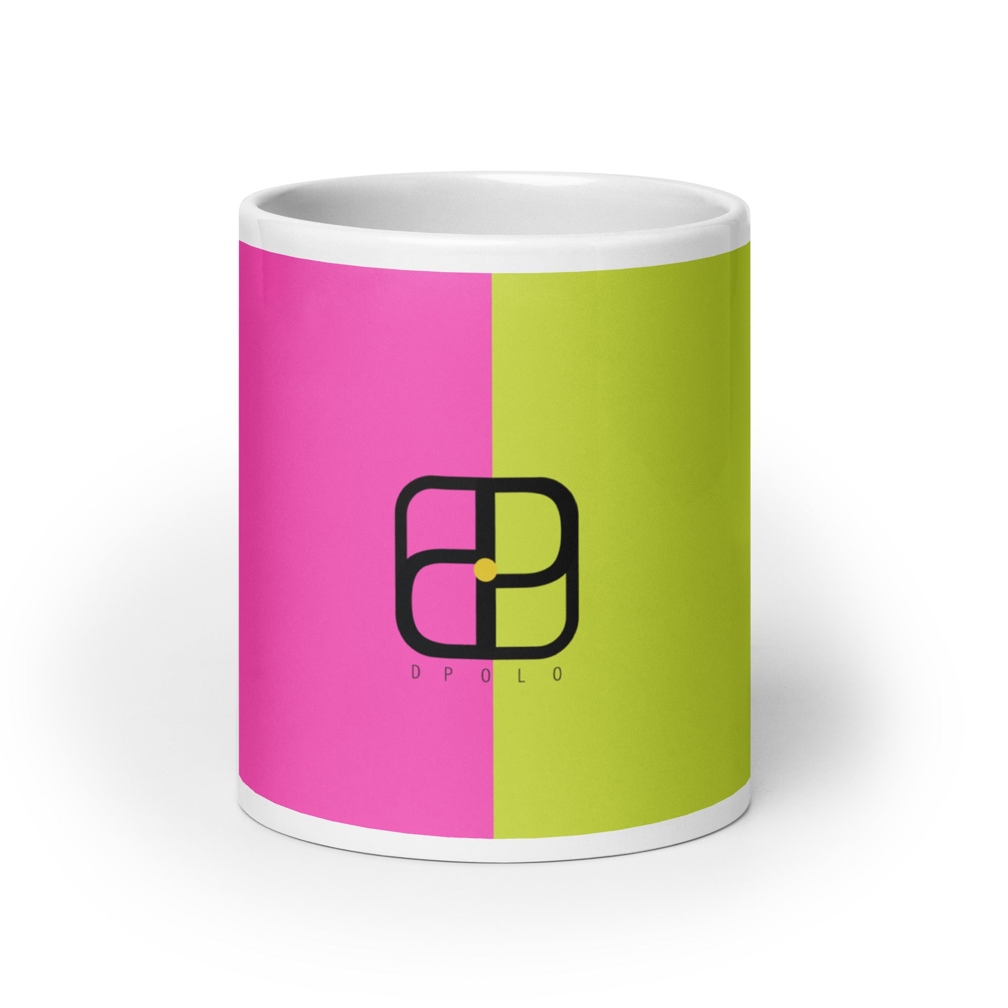 White glossy mug
