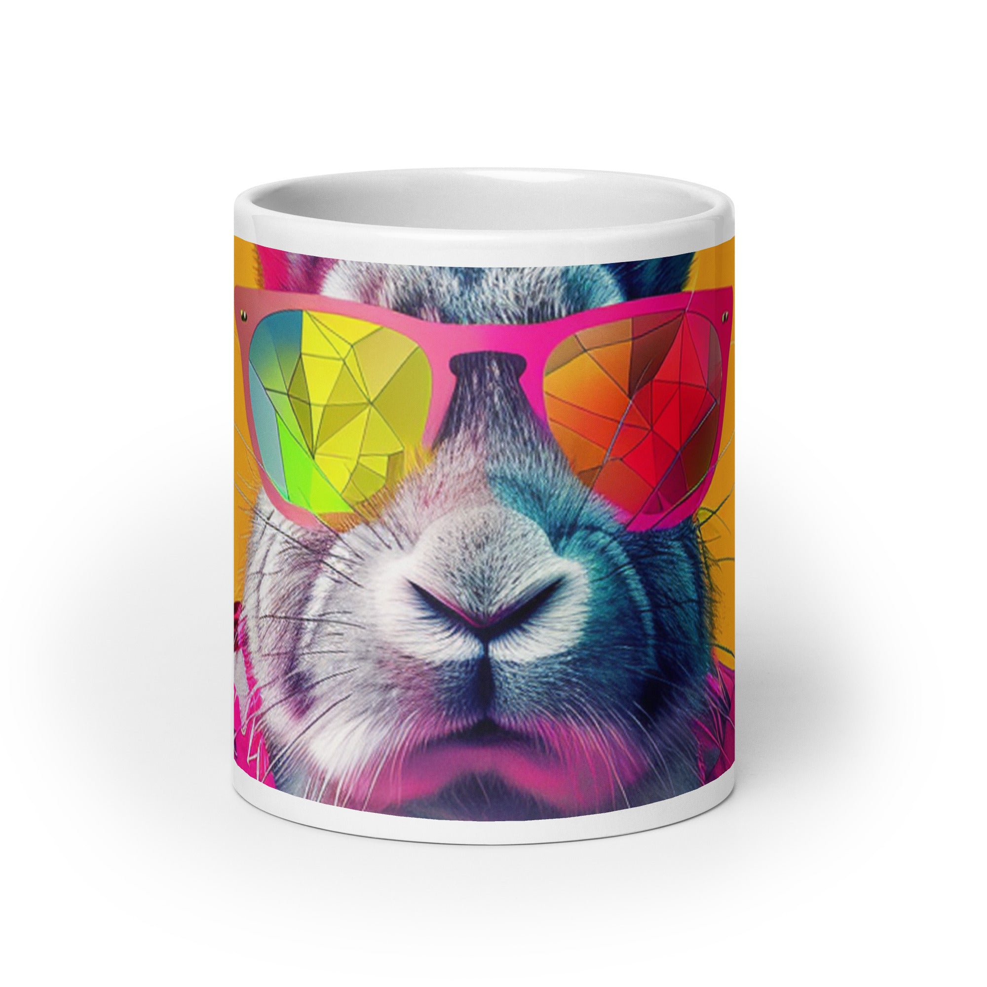 White glossy mug