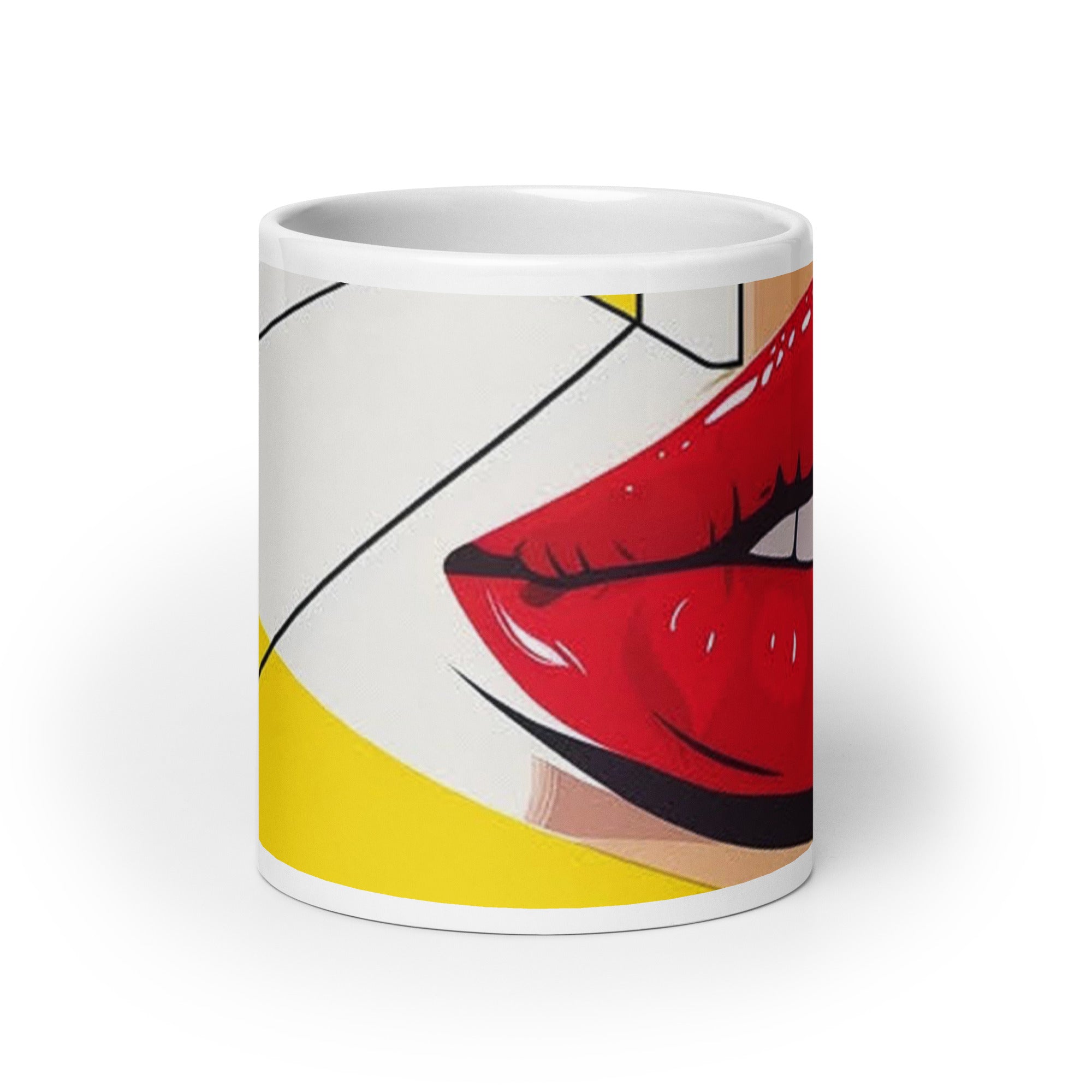 White glossy mug