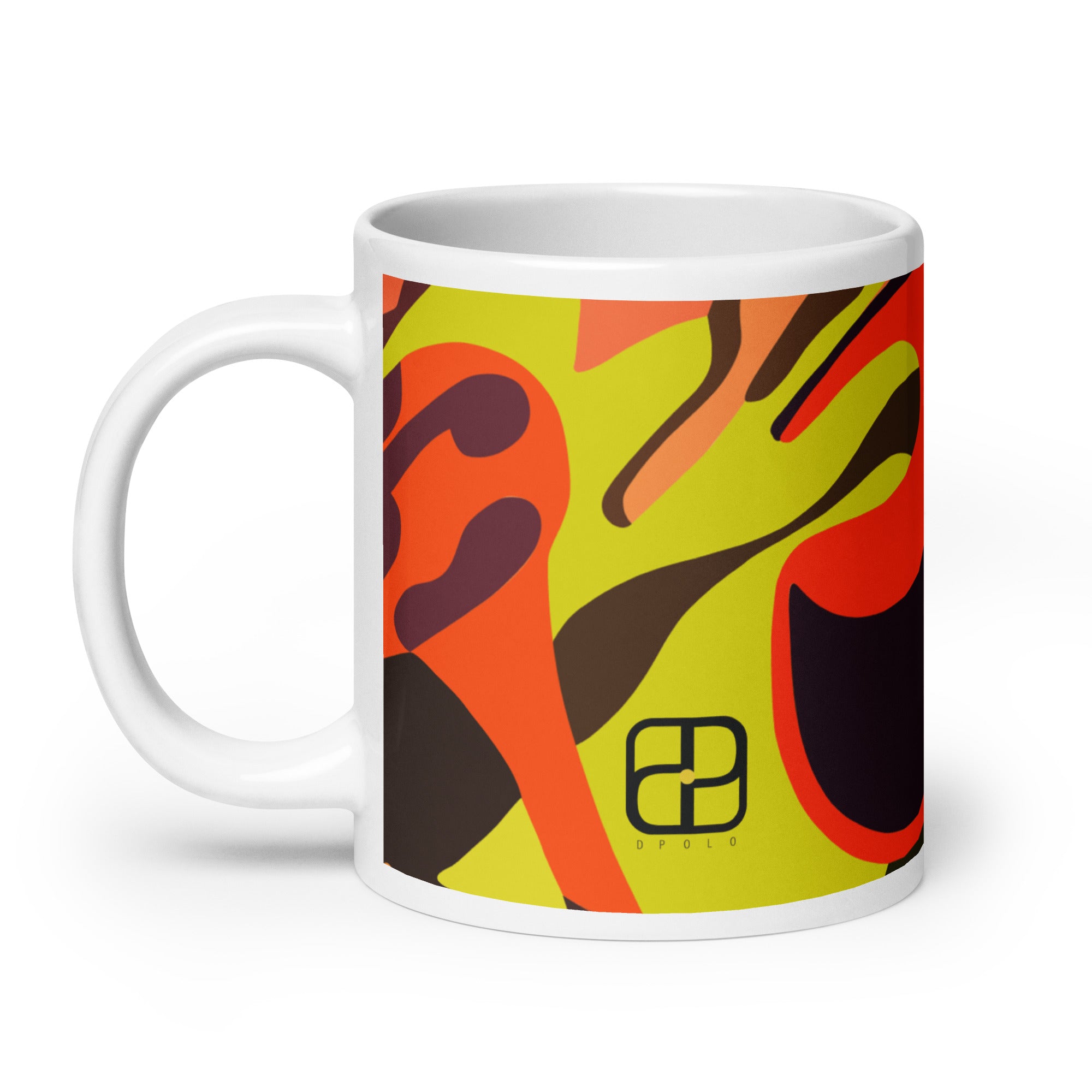 White glossy mug