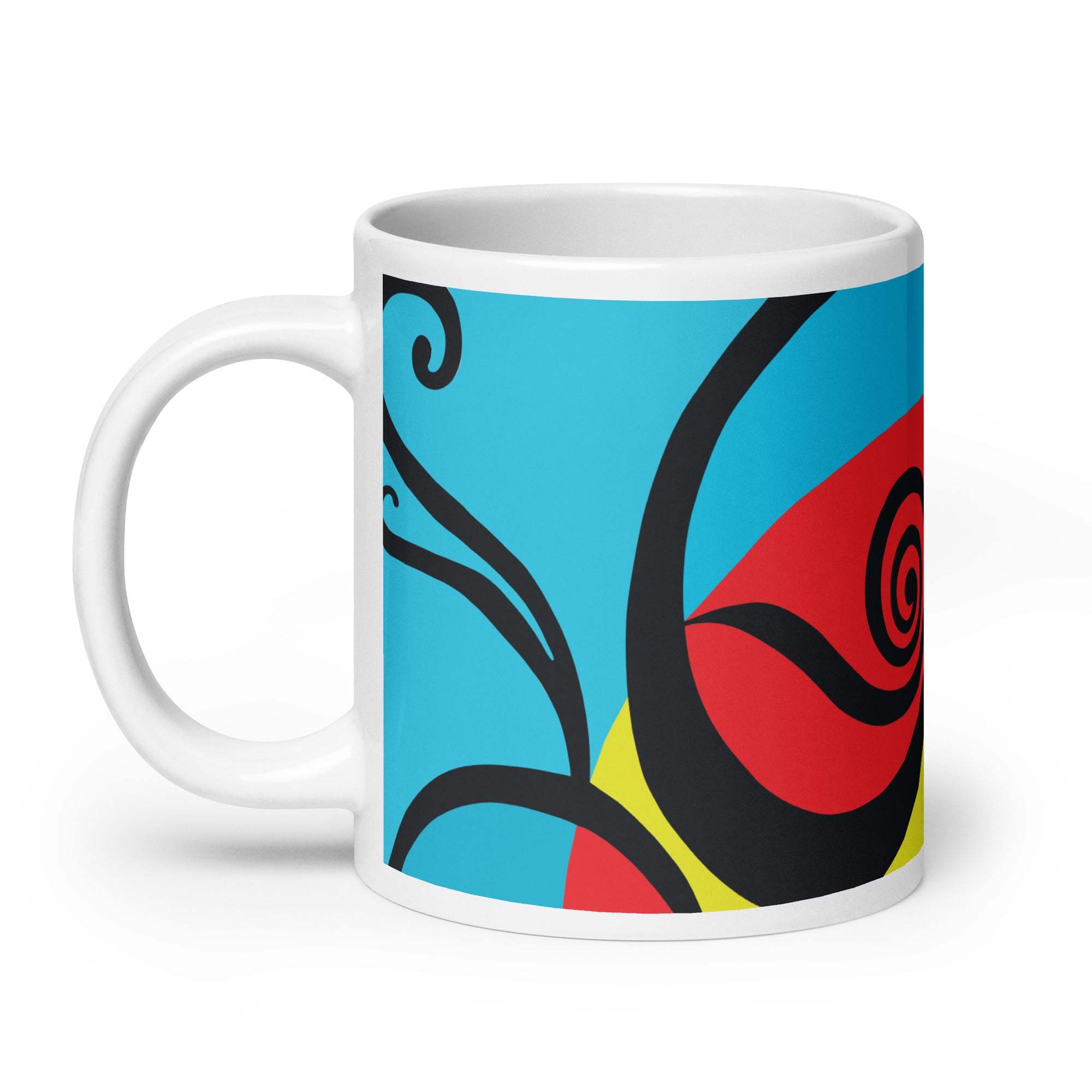 White glossy mug