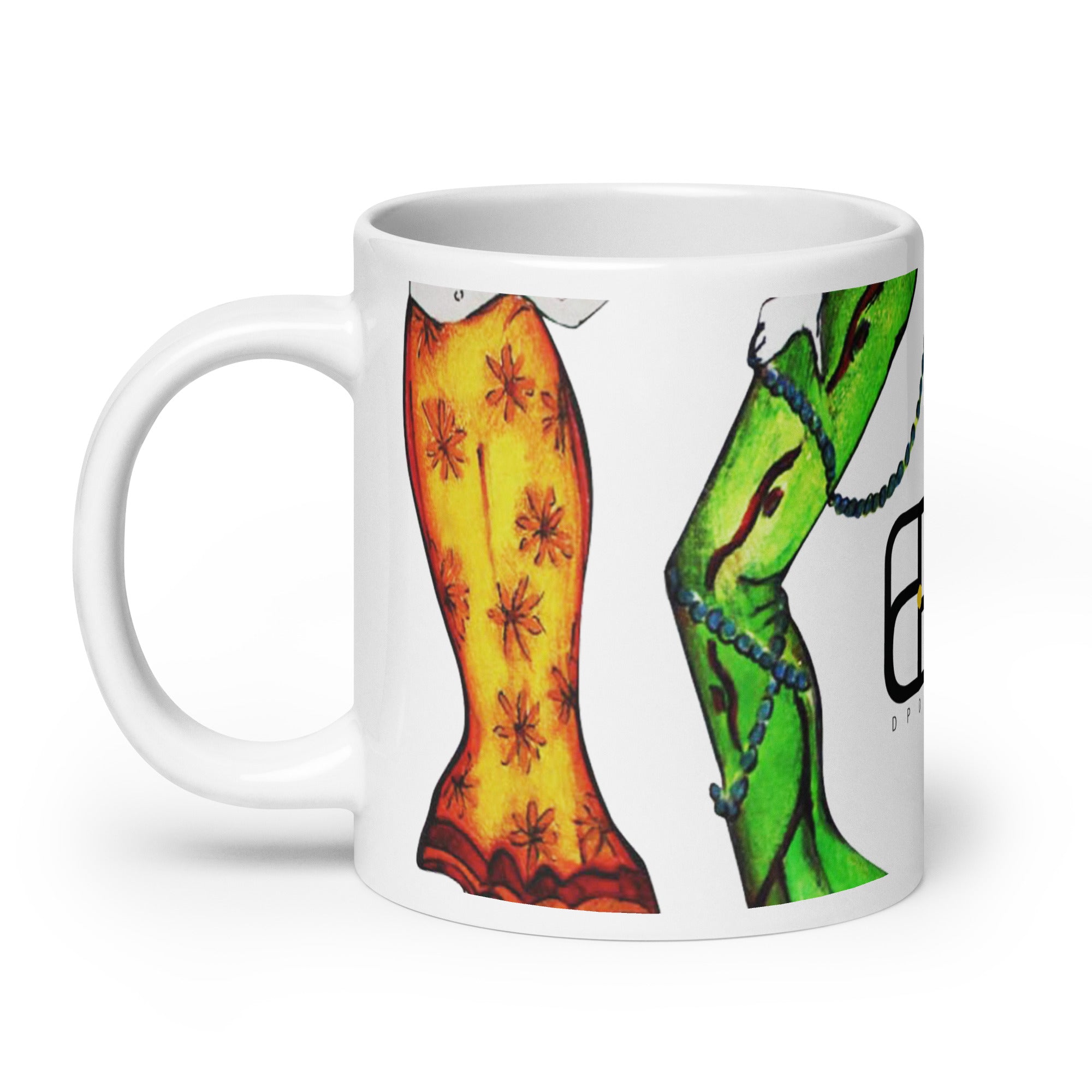 White glossy mug
