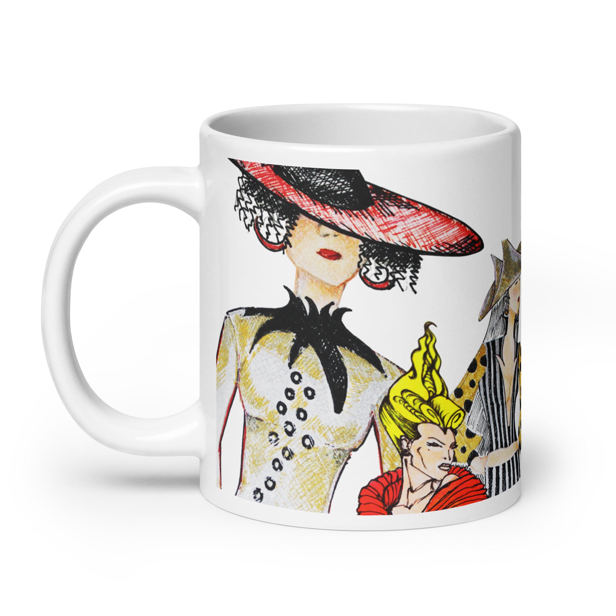 White glossy mug