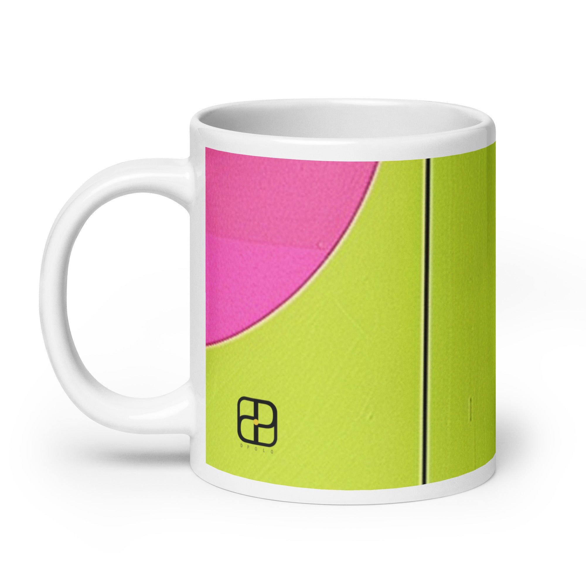 White glossy mug