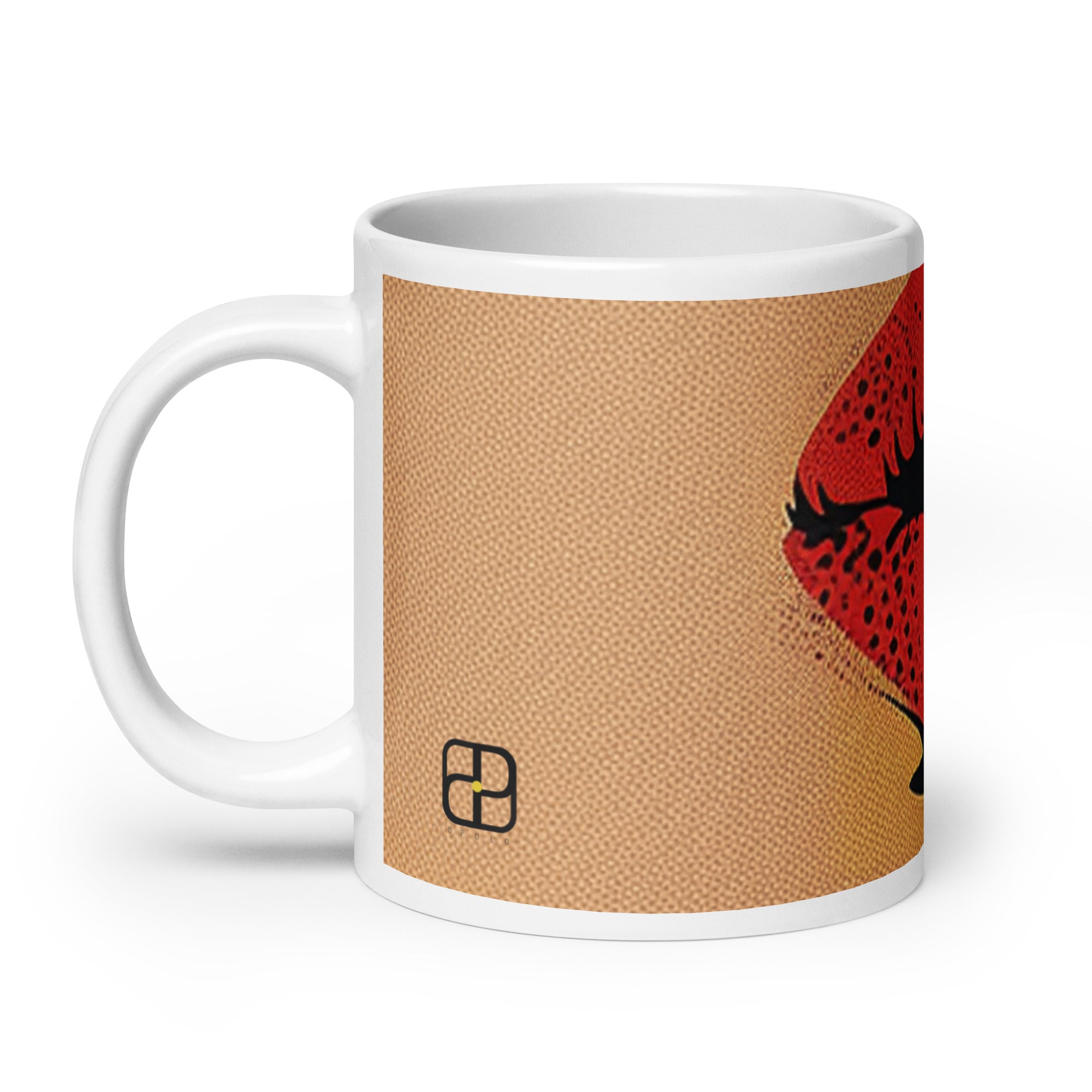 White glossy mug