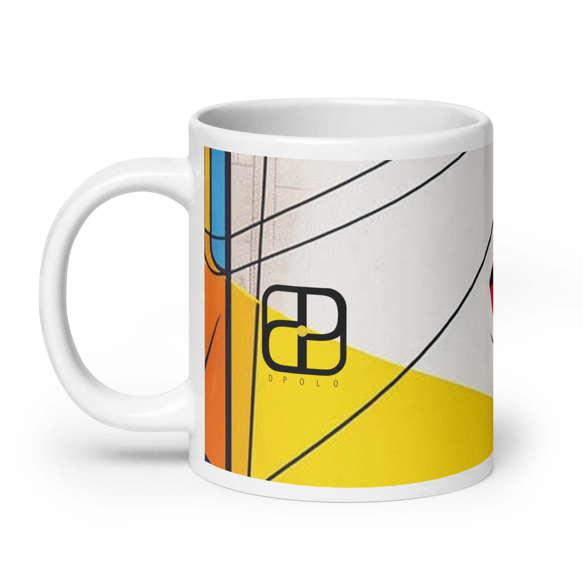 White glossy mug