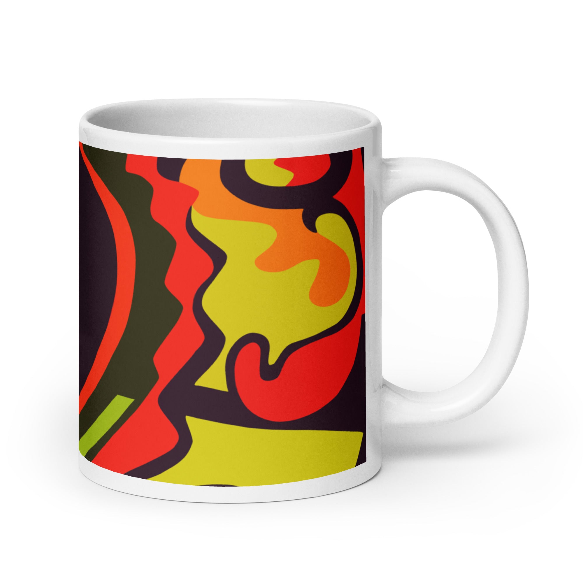 White glossy mug