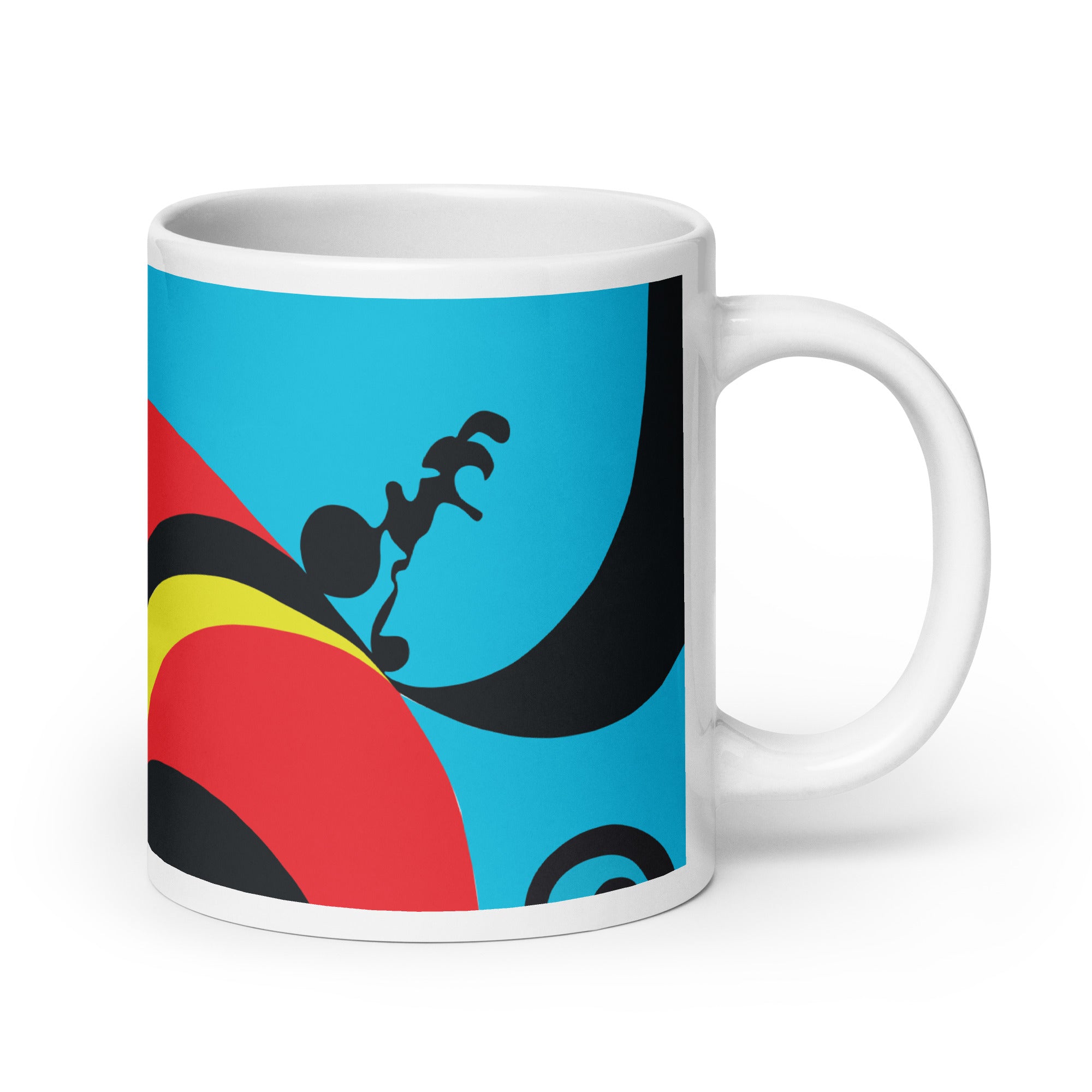 White glossy mug