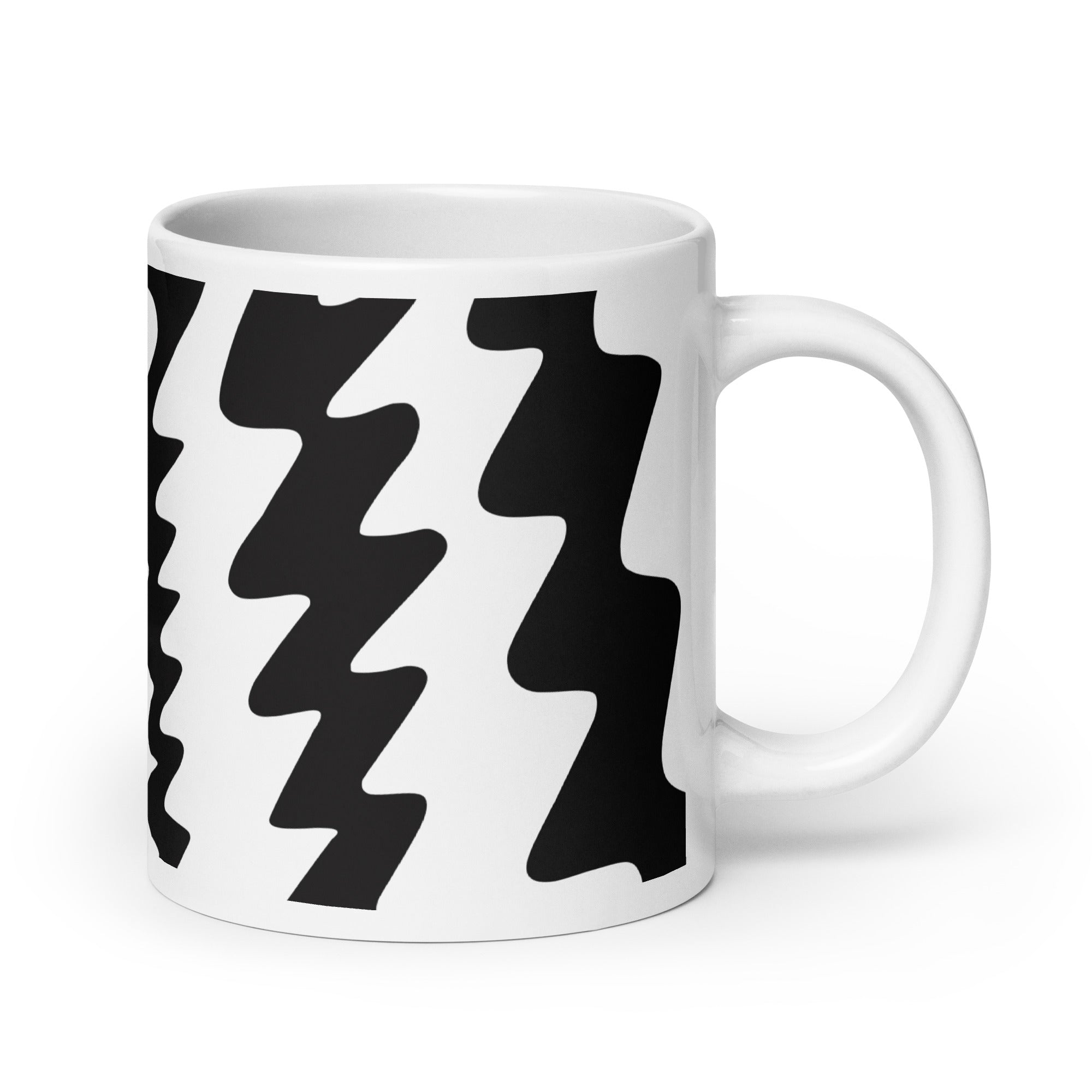 White glossy mug