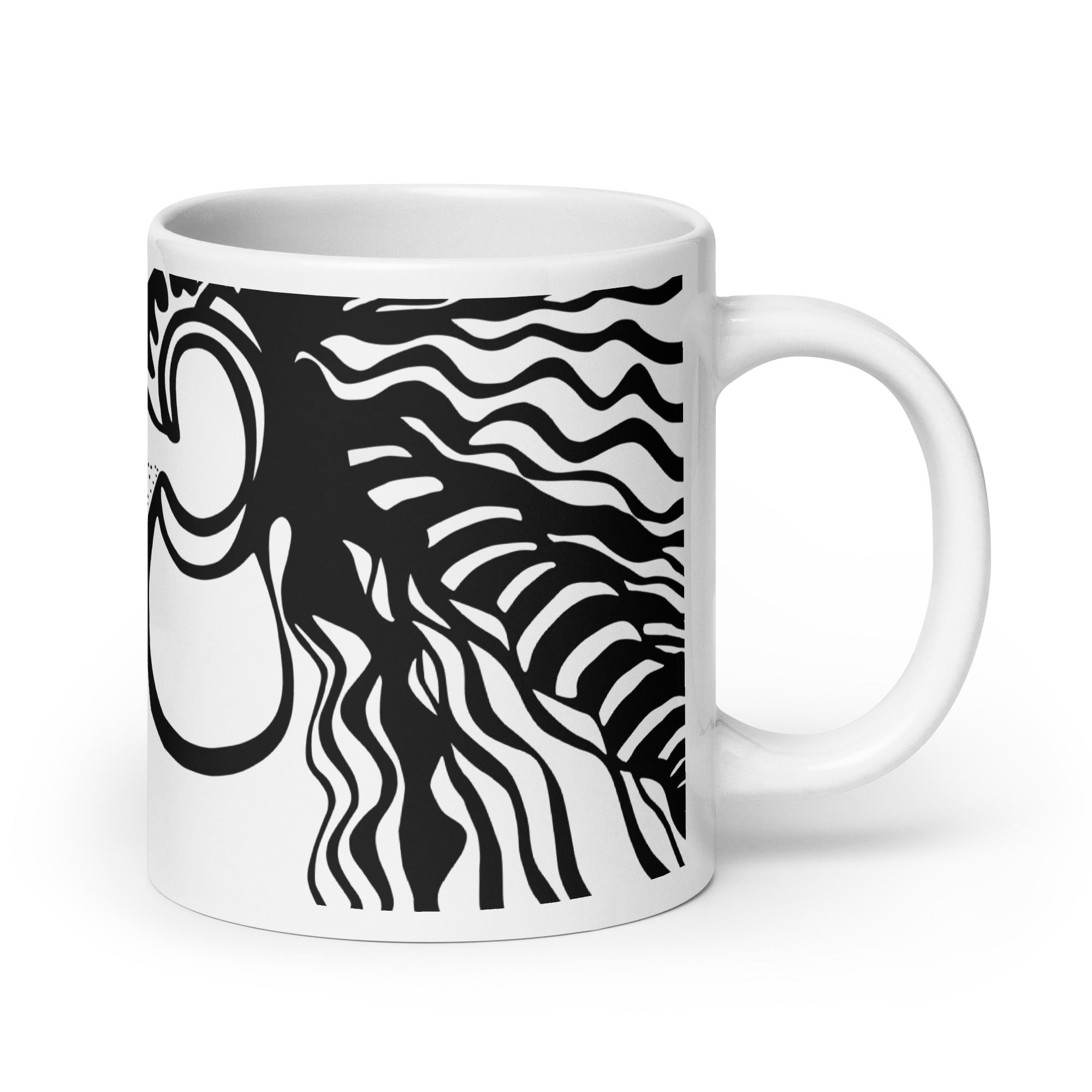 White glossy mug