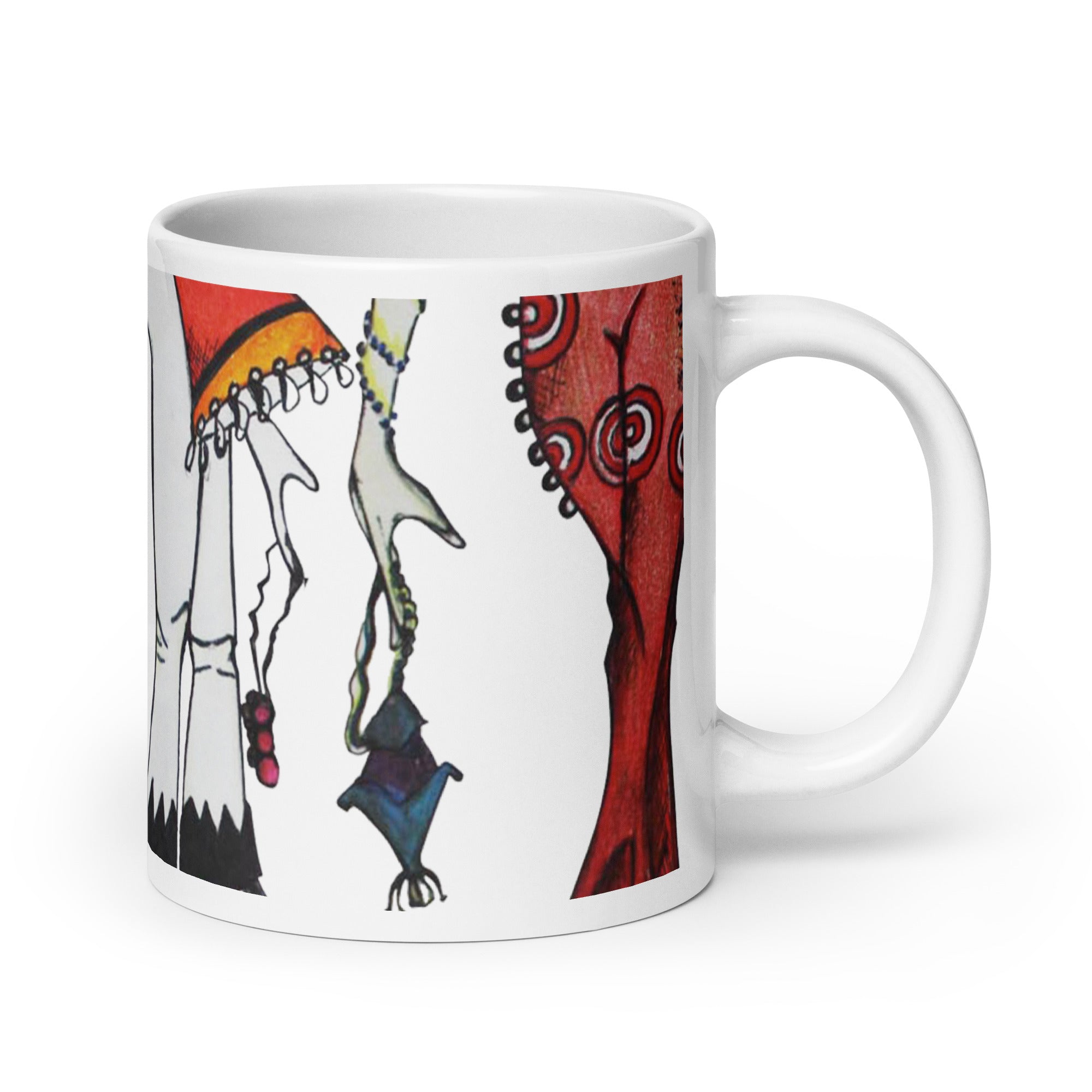 White glossy mug