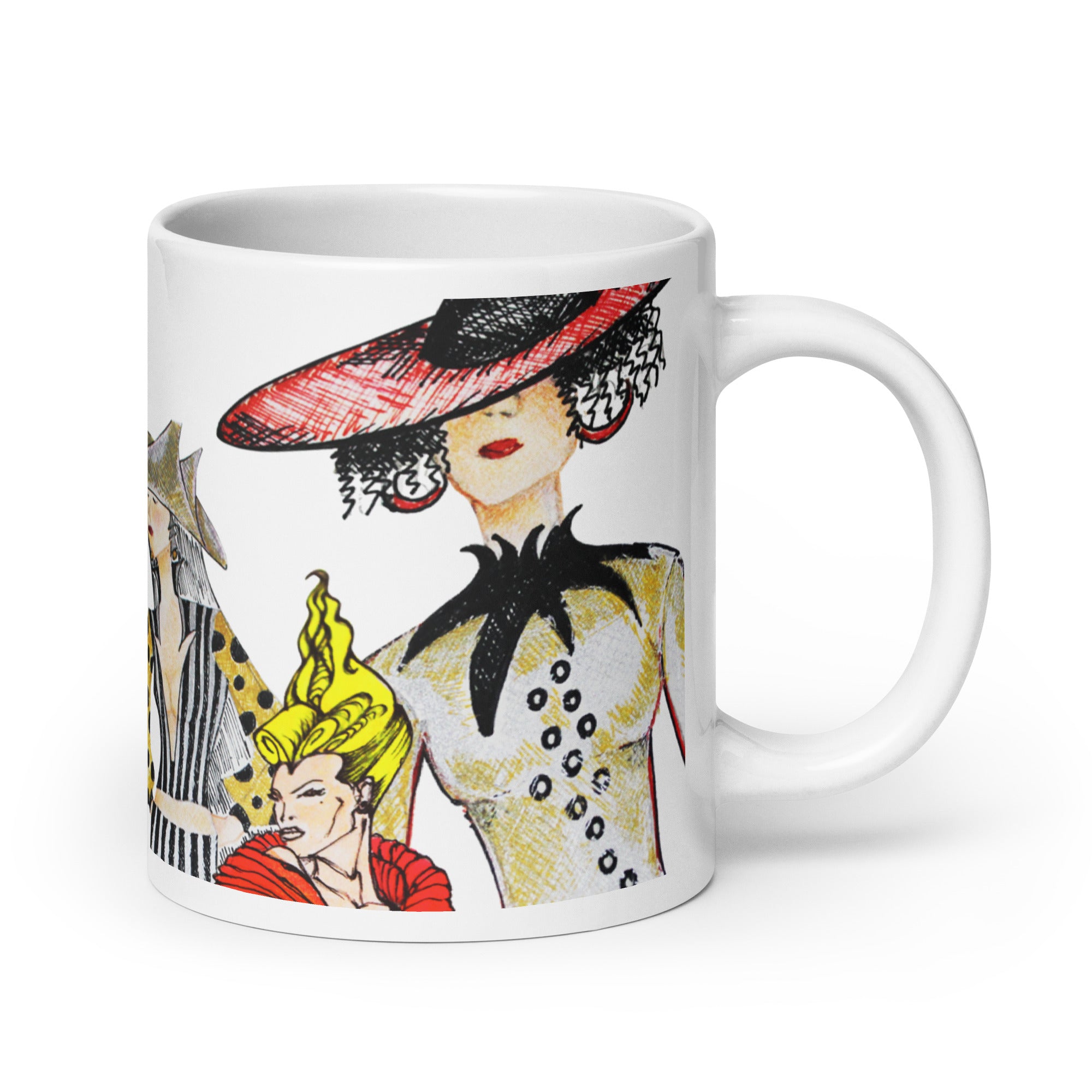 White glossy mug