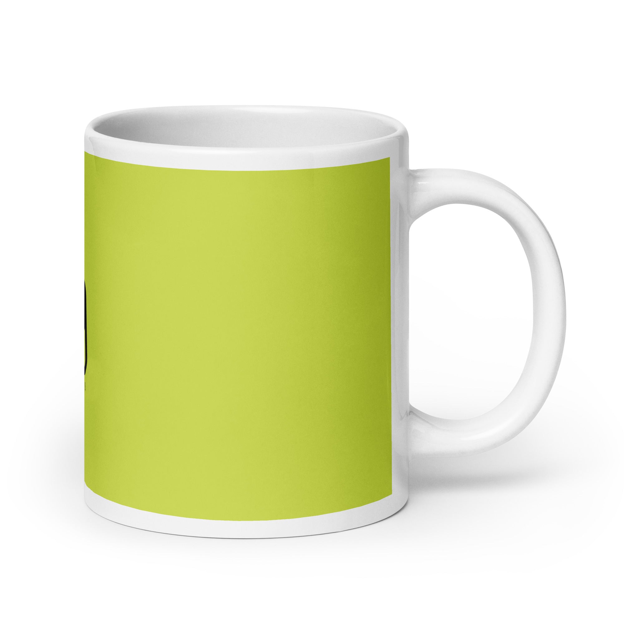 White glossy mug