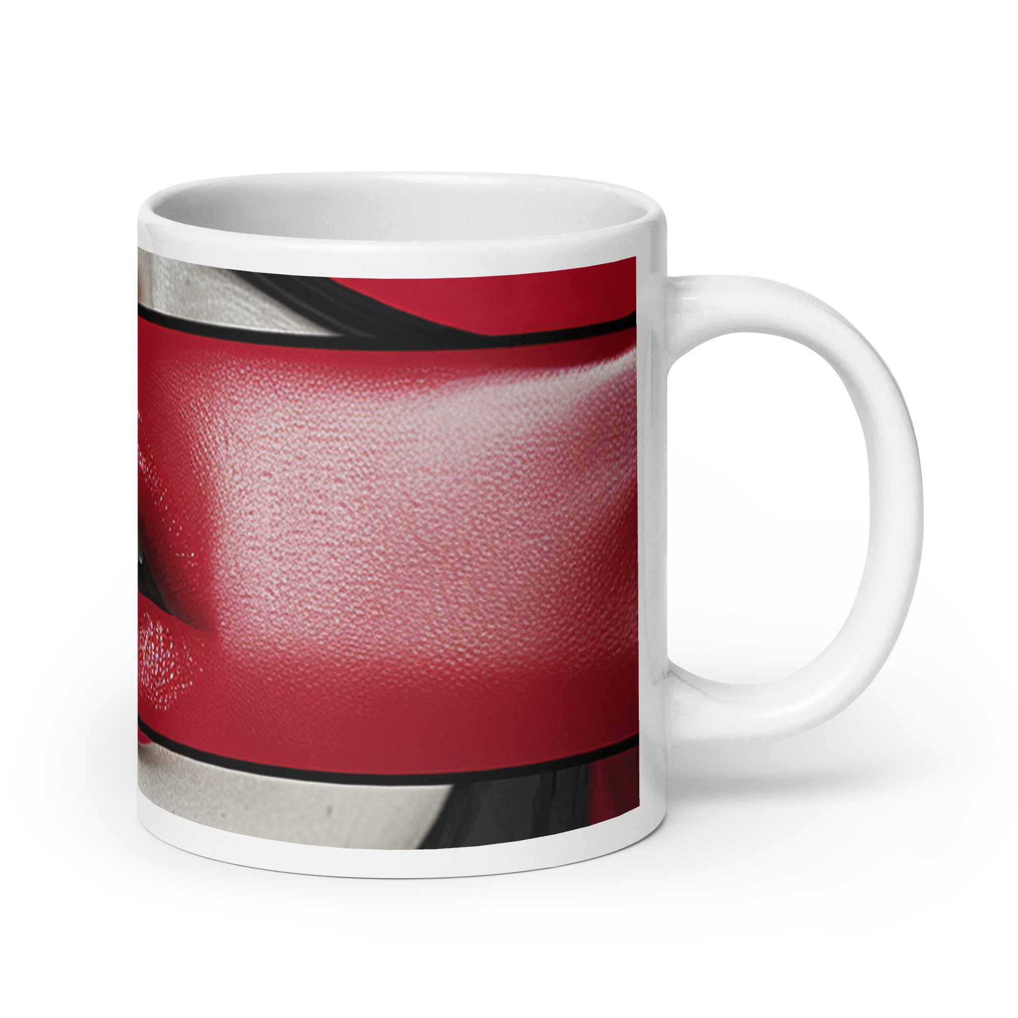 White glossy mug