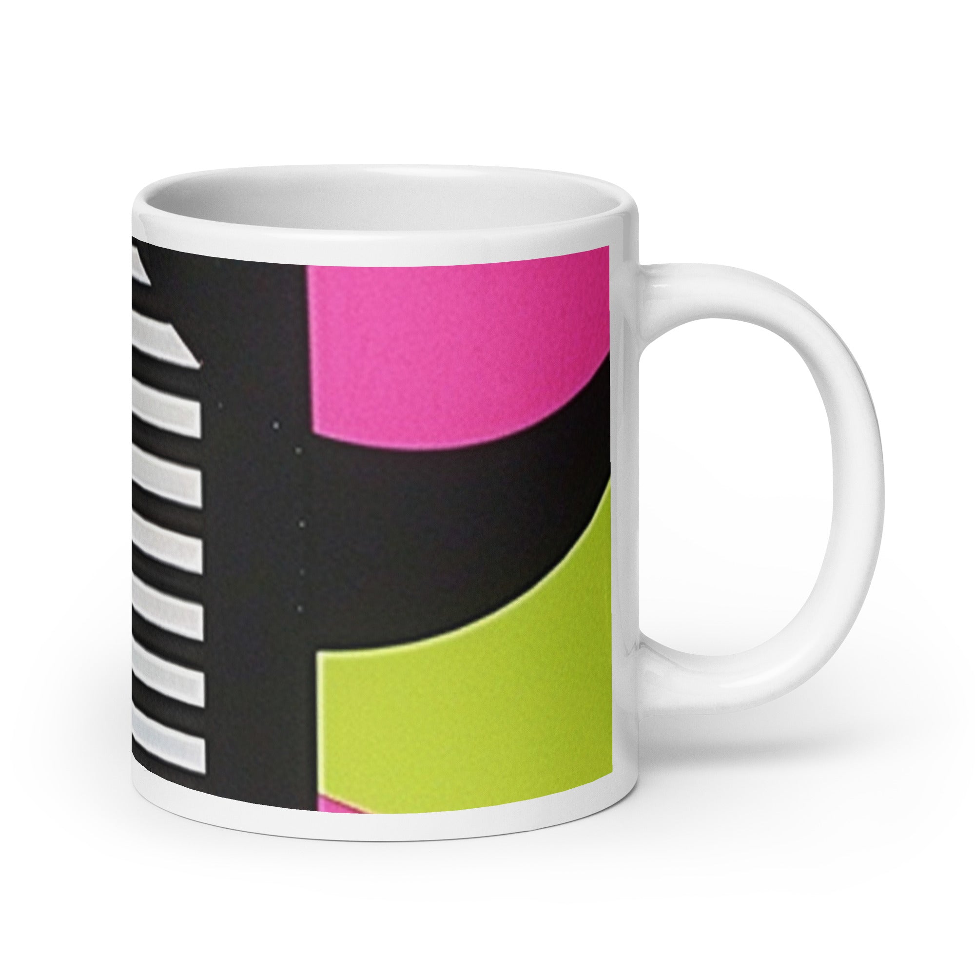 White glossy mug