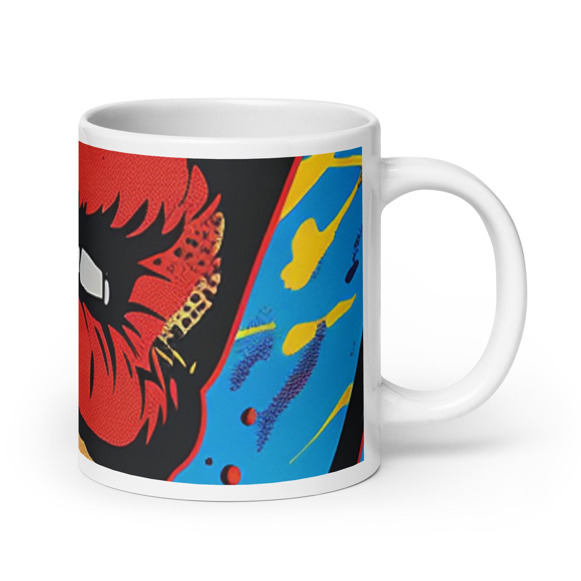White glossy mug
