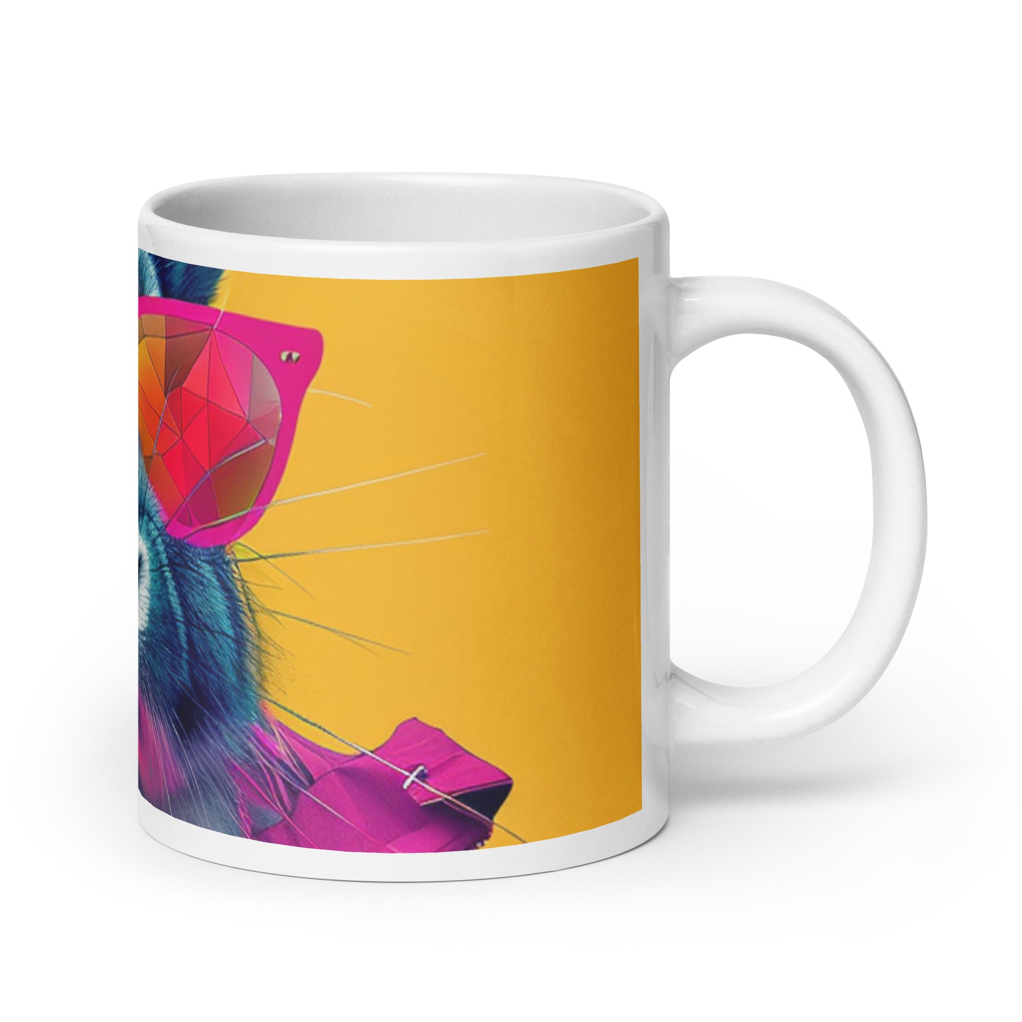 White glossy mug