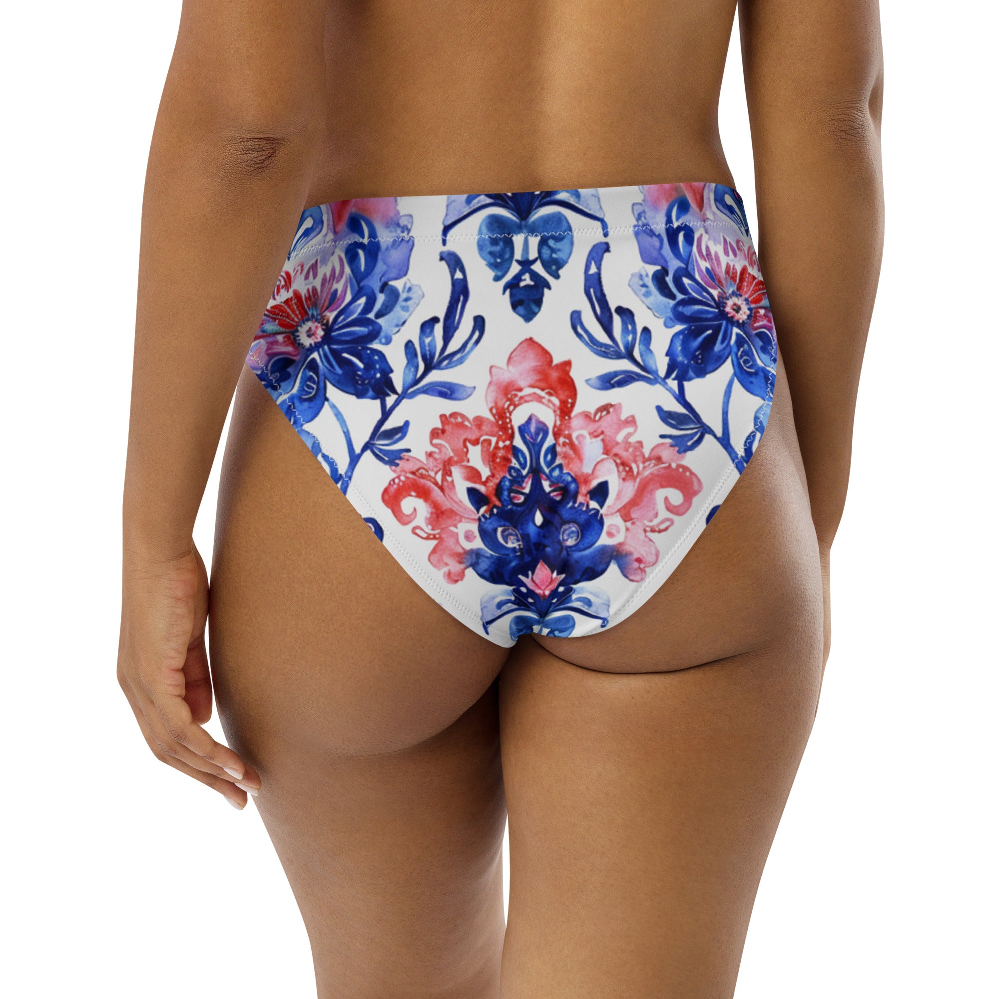 Recycled high-waisted bikini bottom