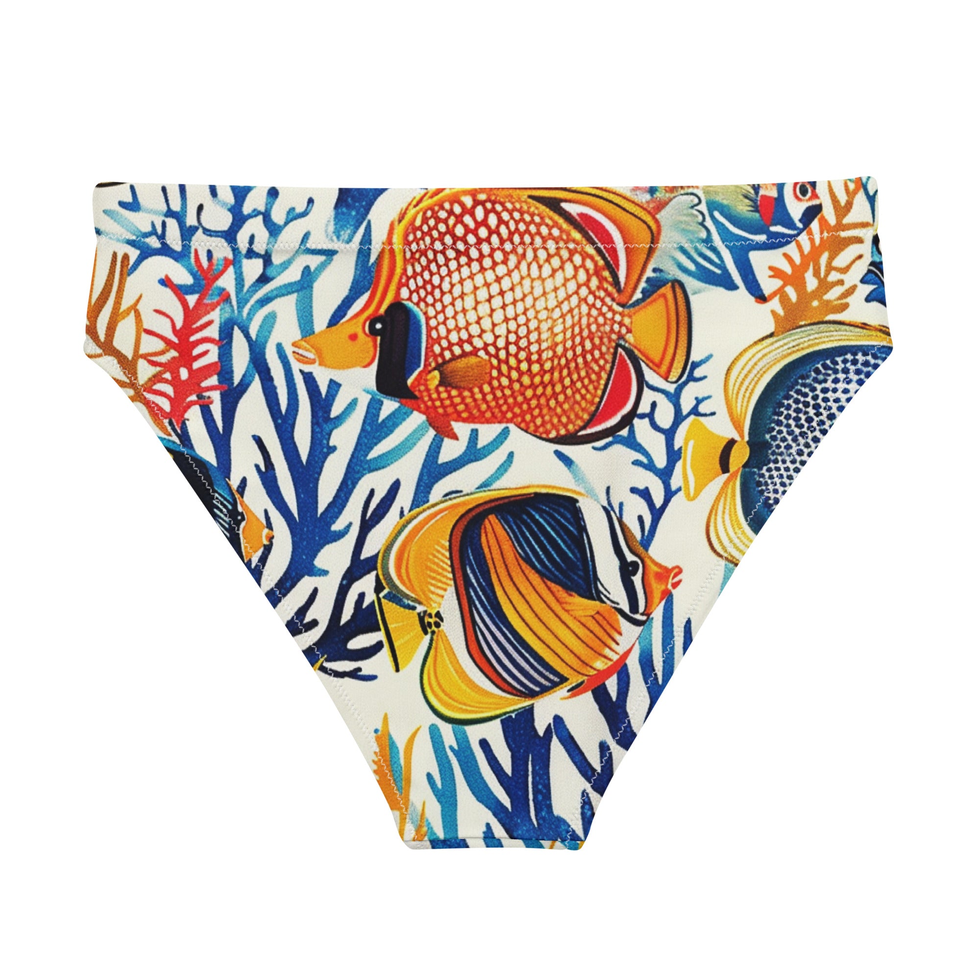 Recycled high-waisted bikini bottom