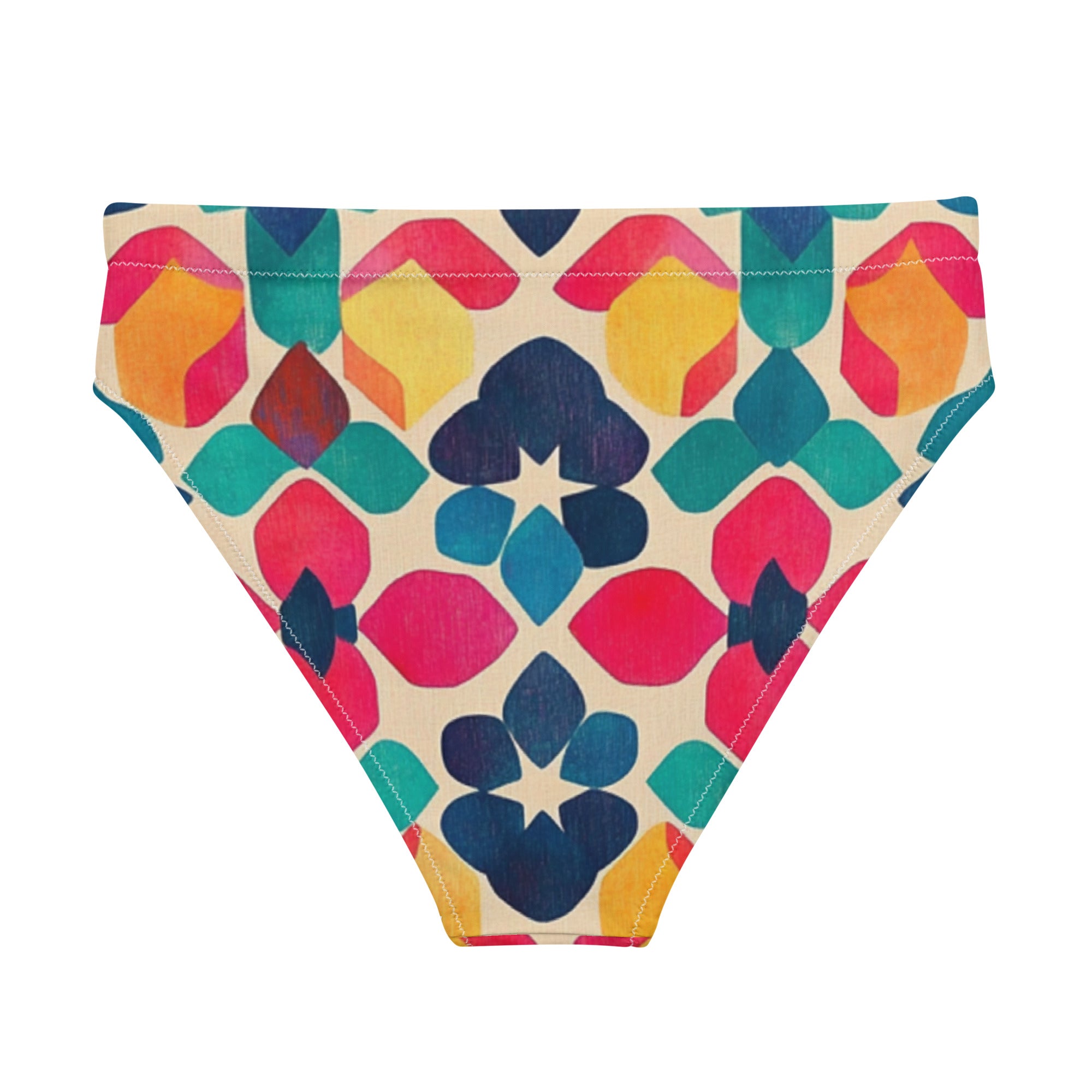 Recycled high-waisted bikini bottom