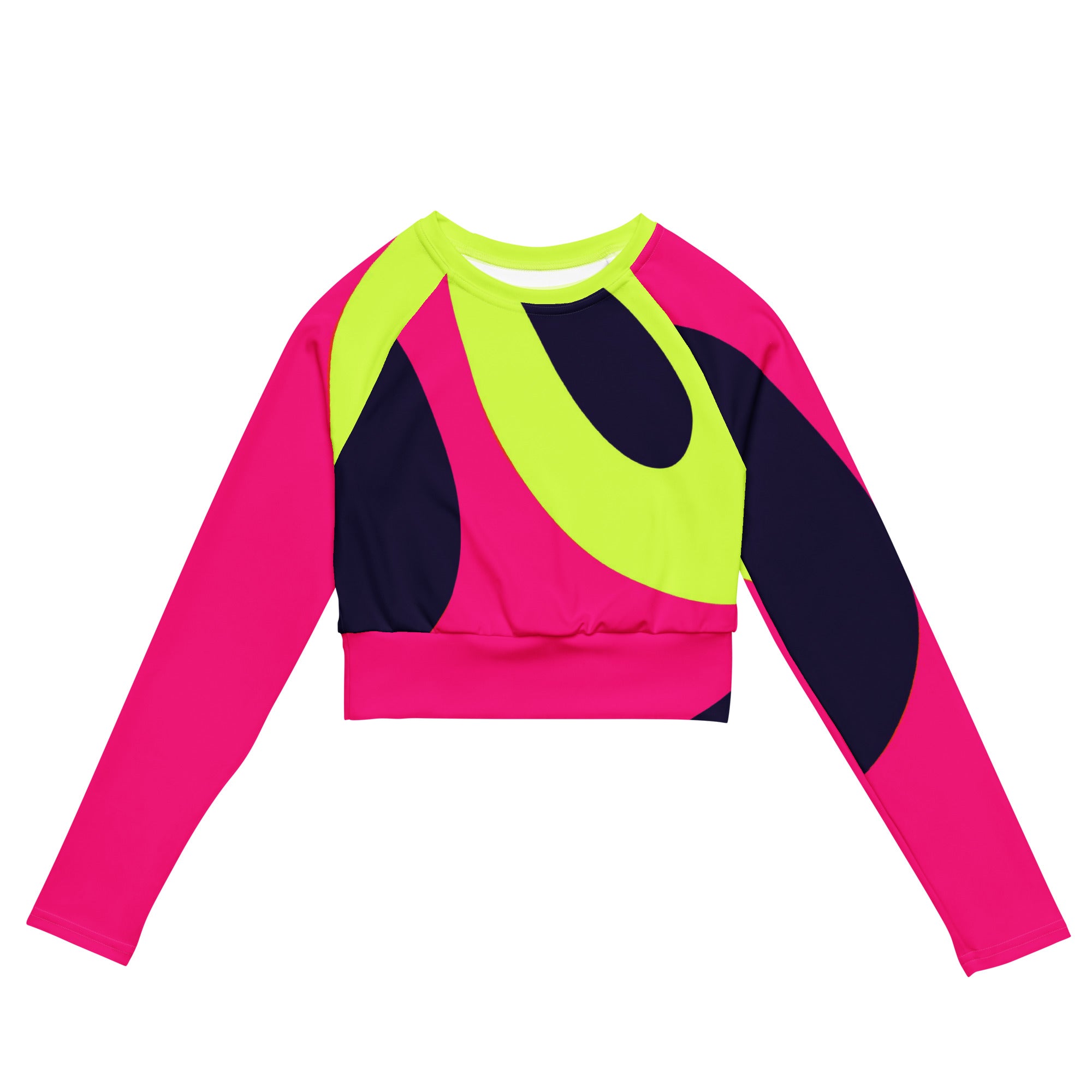 Recycled long-sleeve crop top