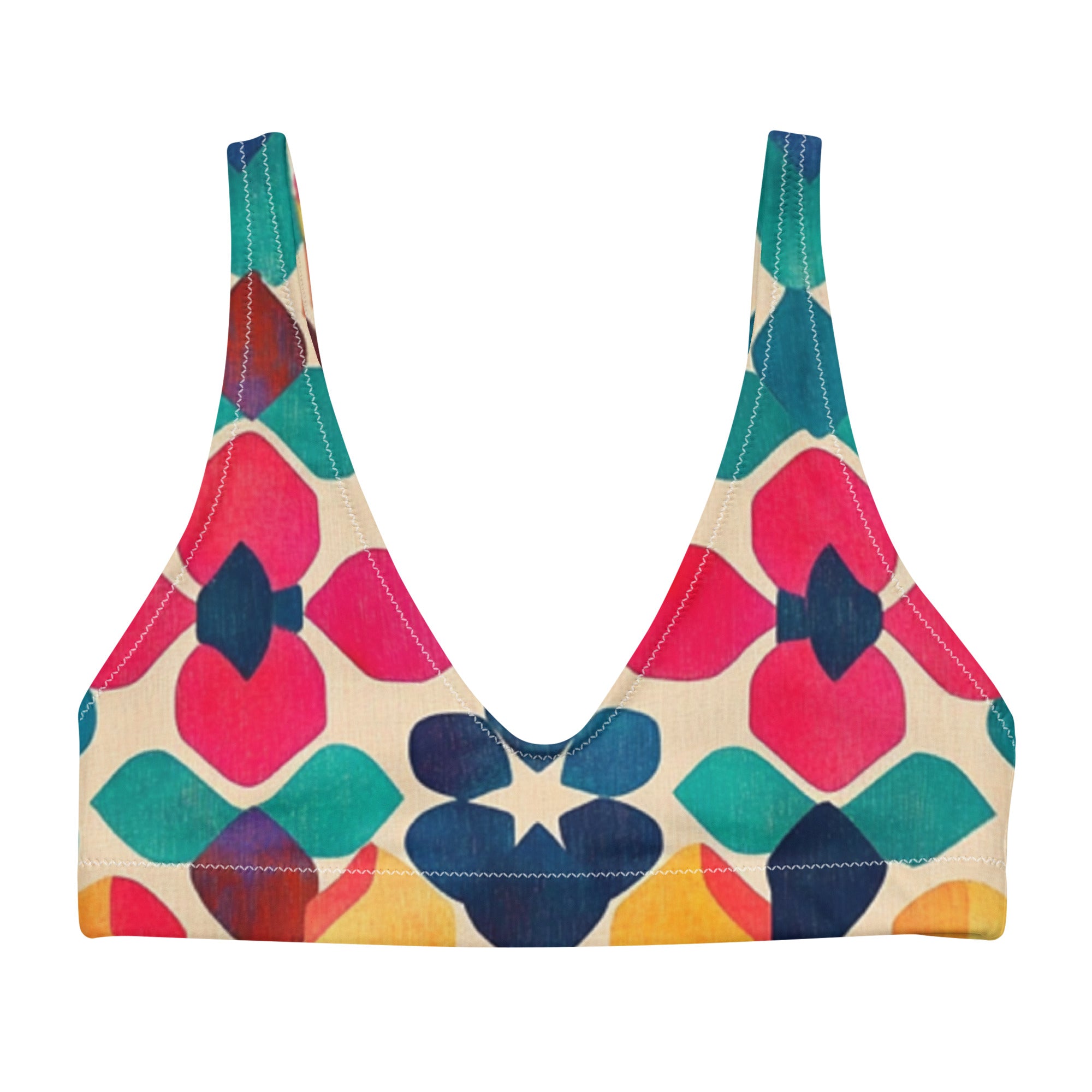 Recycled padded bikini top